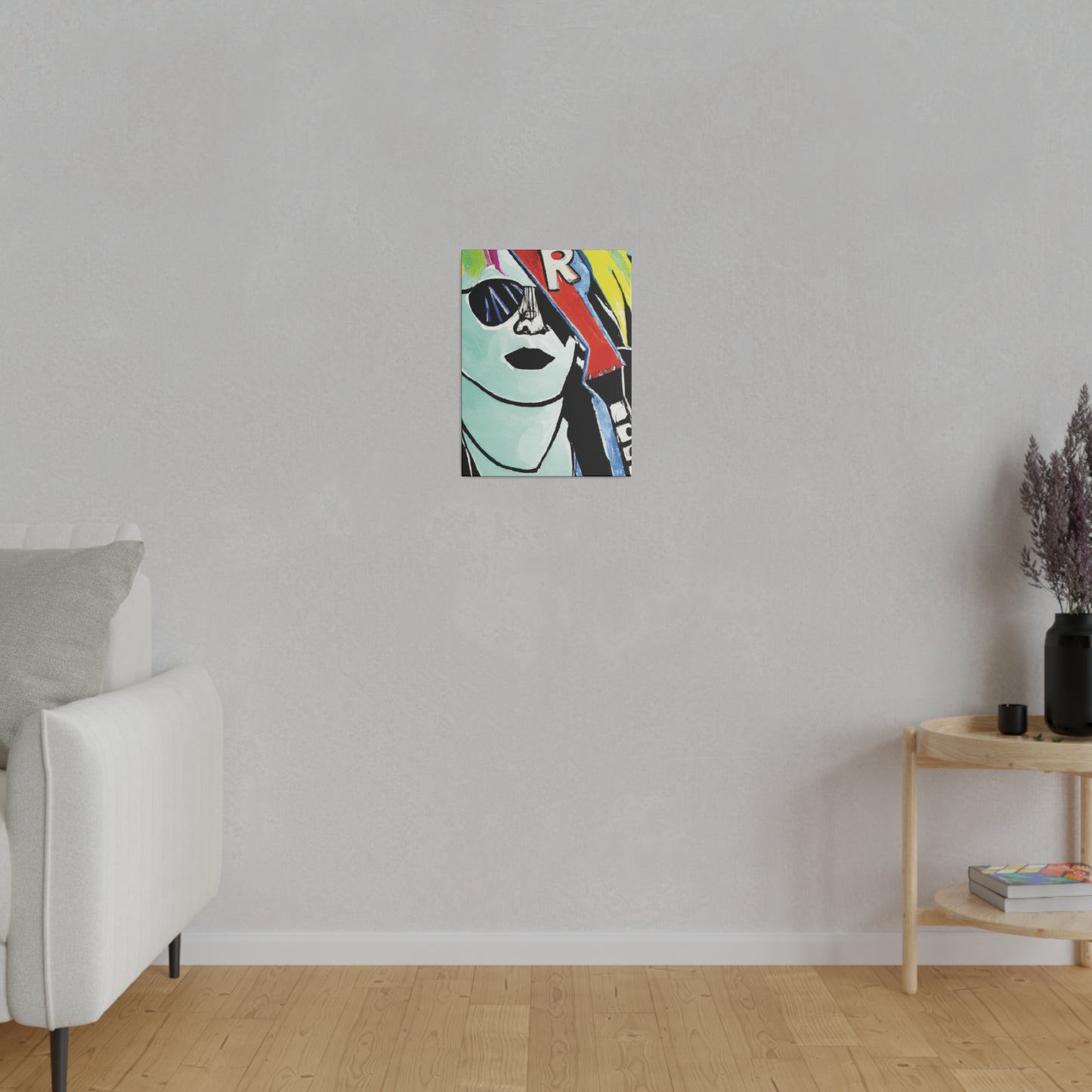 9391O - Rockstar Painting Print | Face | Abstract | Poster | Home Decor | Wall Art | Music Art | Canvas