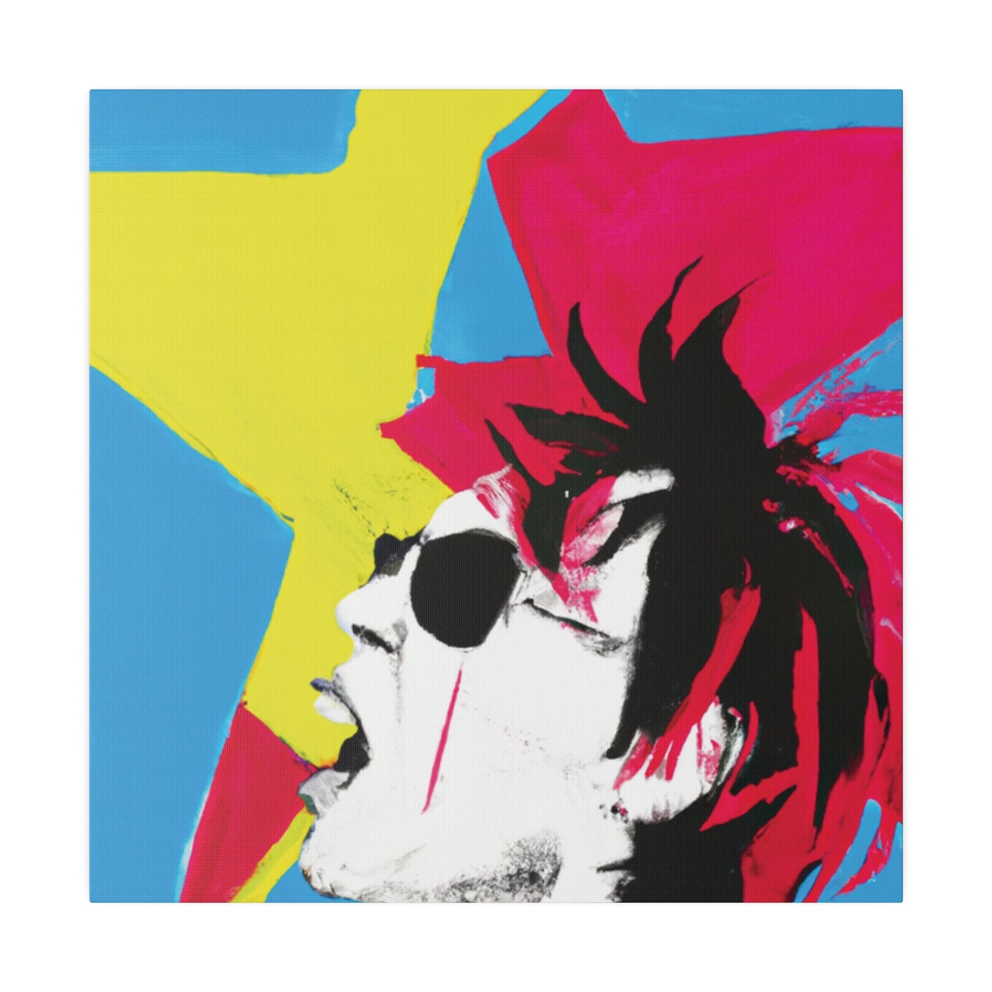 7179X - Rockstar Painting Print | Face | Abstract | Poster | Home Decor | Wall Art | Music Art | Canvas