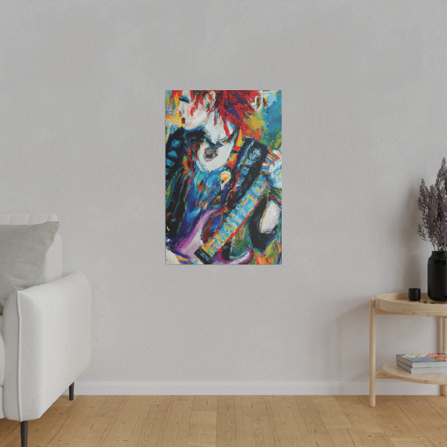 7458A - Rockstar Oil Painting Style Print | Poster | Home Decor | Wall Art | Music Art | Canvas