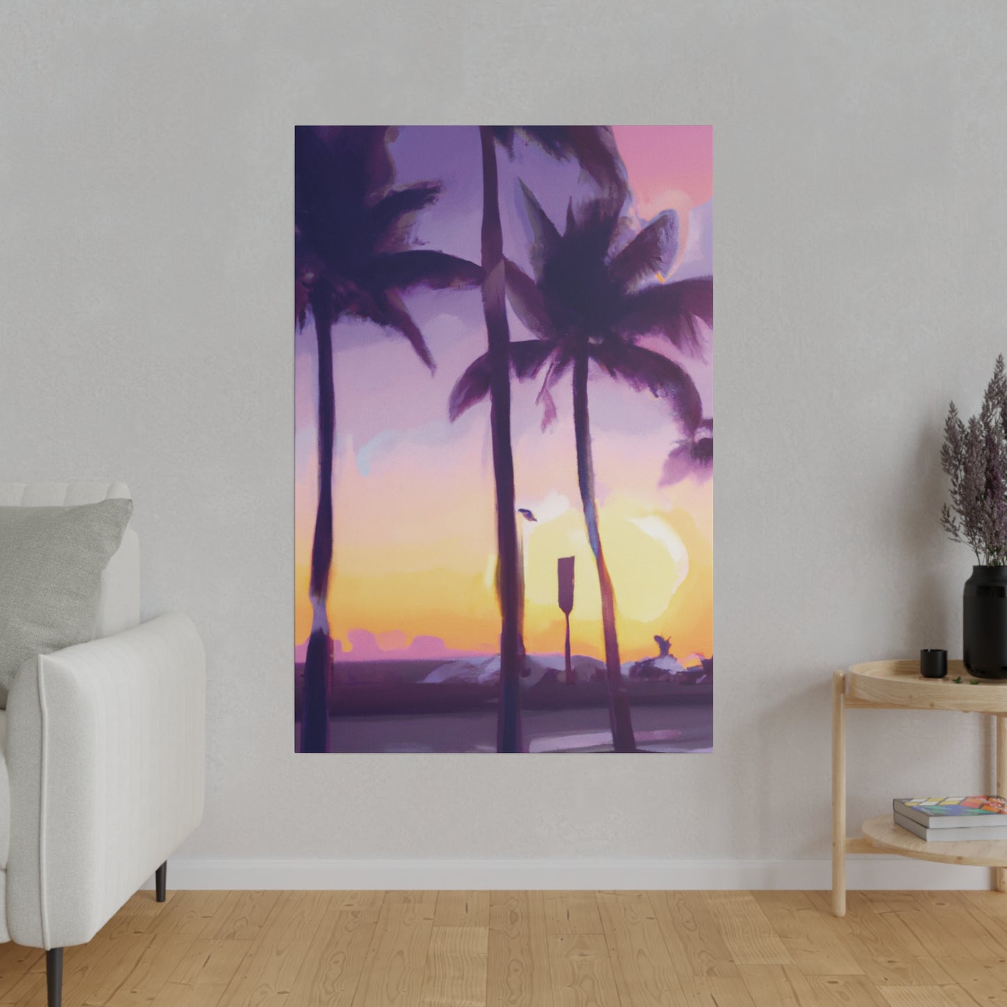 6137G - Miami Beach Sunset Painting Print | Miami | Beach | Sunset | Poster | Home Decor | Wall Art | Canvas