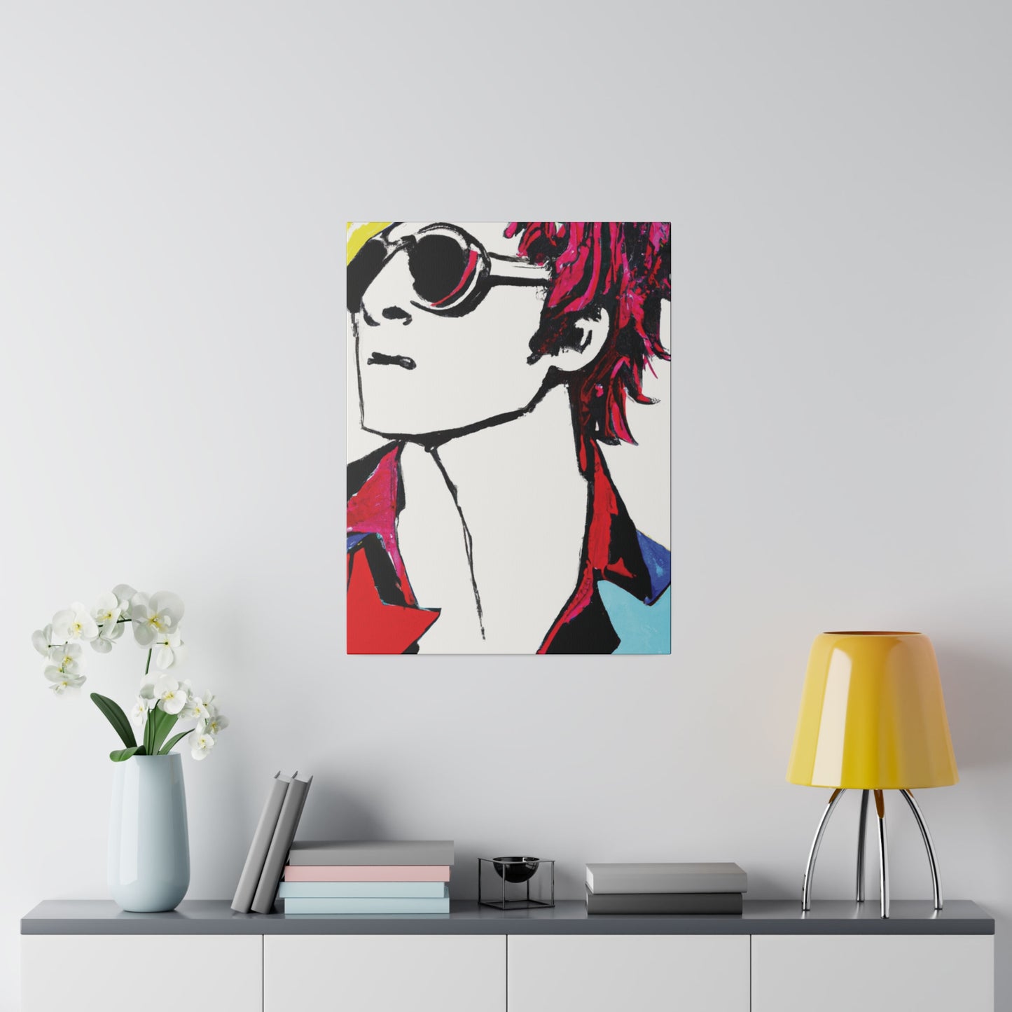 5319A - Rockstar Painting Print | Face | Abstract | Poster | Home Decor | Wall Art | Music Art | Canvas