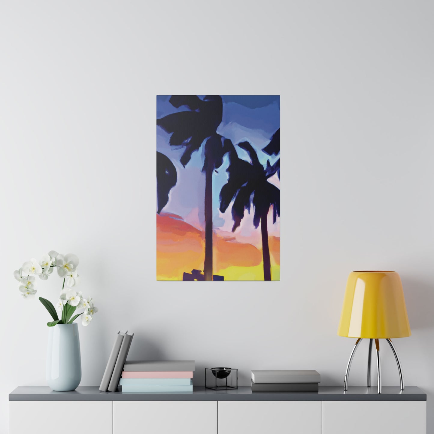 8208A - Miami Beach Sunset Painting Print | Miami | Beach | Sunset | Poster | Home Decor | Wall Art | Canvas