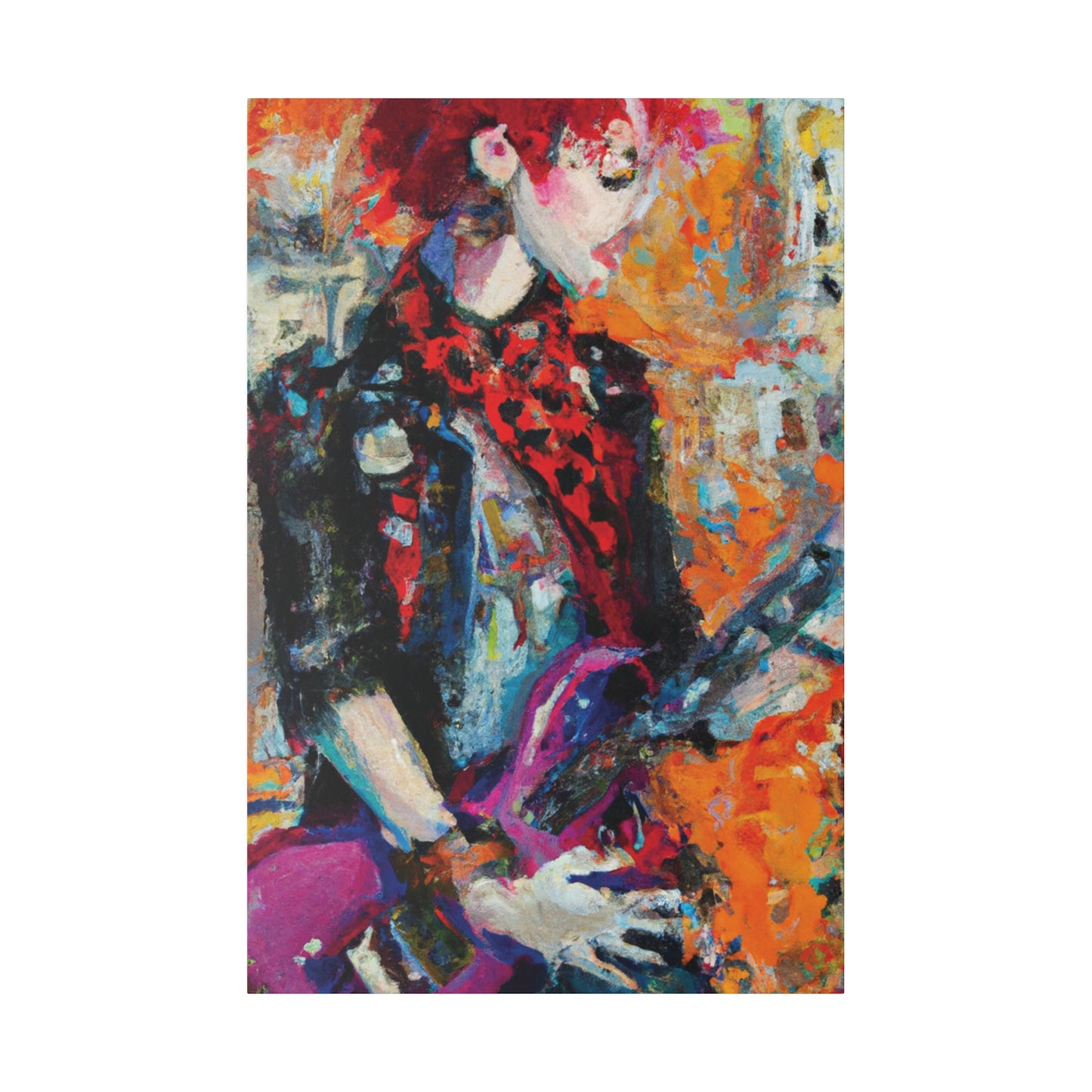 9348Q - Rockstar Oil Painting Style Print | Poster | Home Decor | Wall Art | Music Art | Canvas