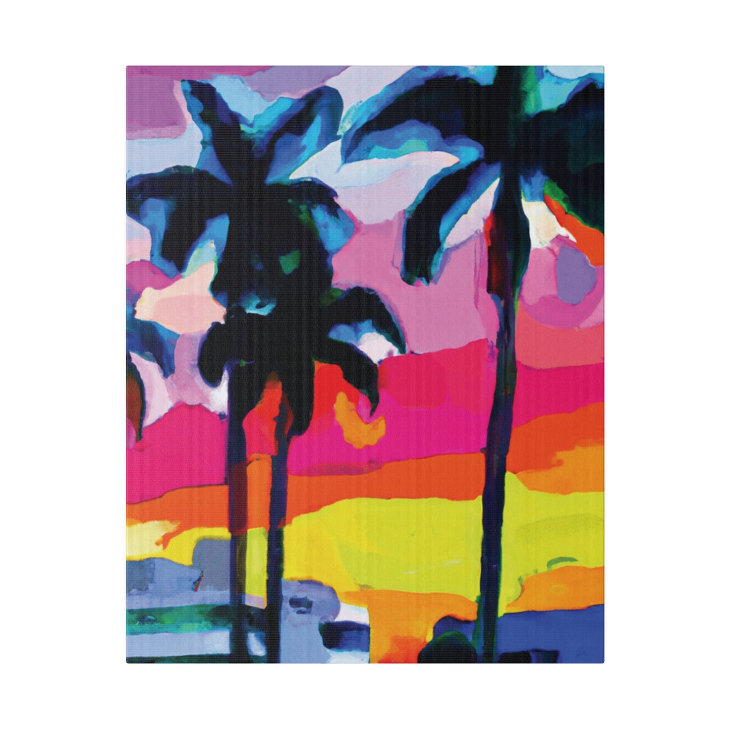 9342C - Miami Beach Sunset Painting Print | Miami | Beach | Sunset | Poster | Home Decor | Wall Art | Canvas