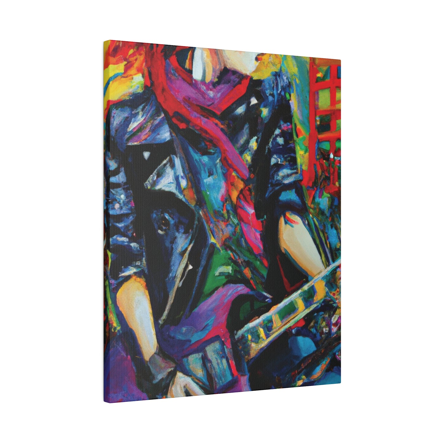 9413L - Rockstar Oil Painting Style Print | Poster | Home Decor | Wall Art | Music Art | Canvas