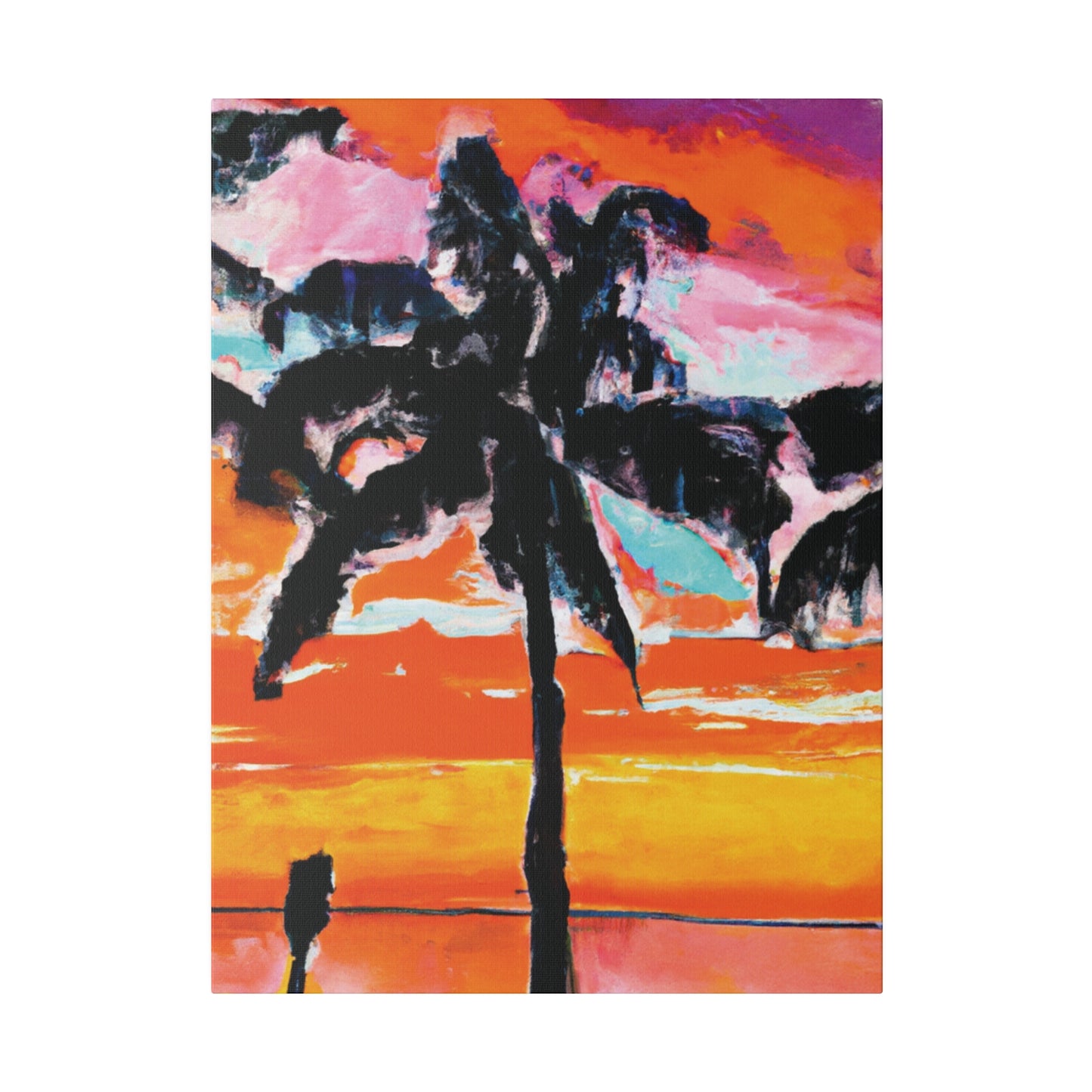 8371S - Miami Beach Sunset Painting Print | Miami | Beach | Sunset | Poster | Home Decor | Wall Art | Canvas