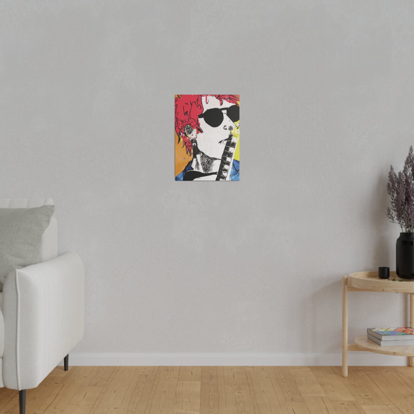 8995T - Rockstar Painting Print | Face | Abstract | Poster | Home Decor | Wall Art | Music Art | Canvas