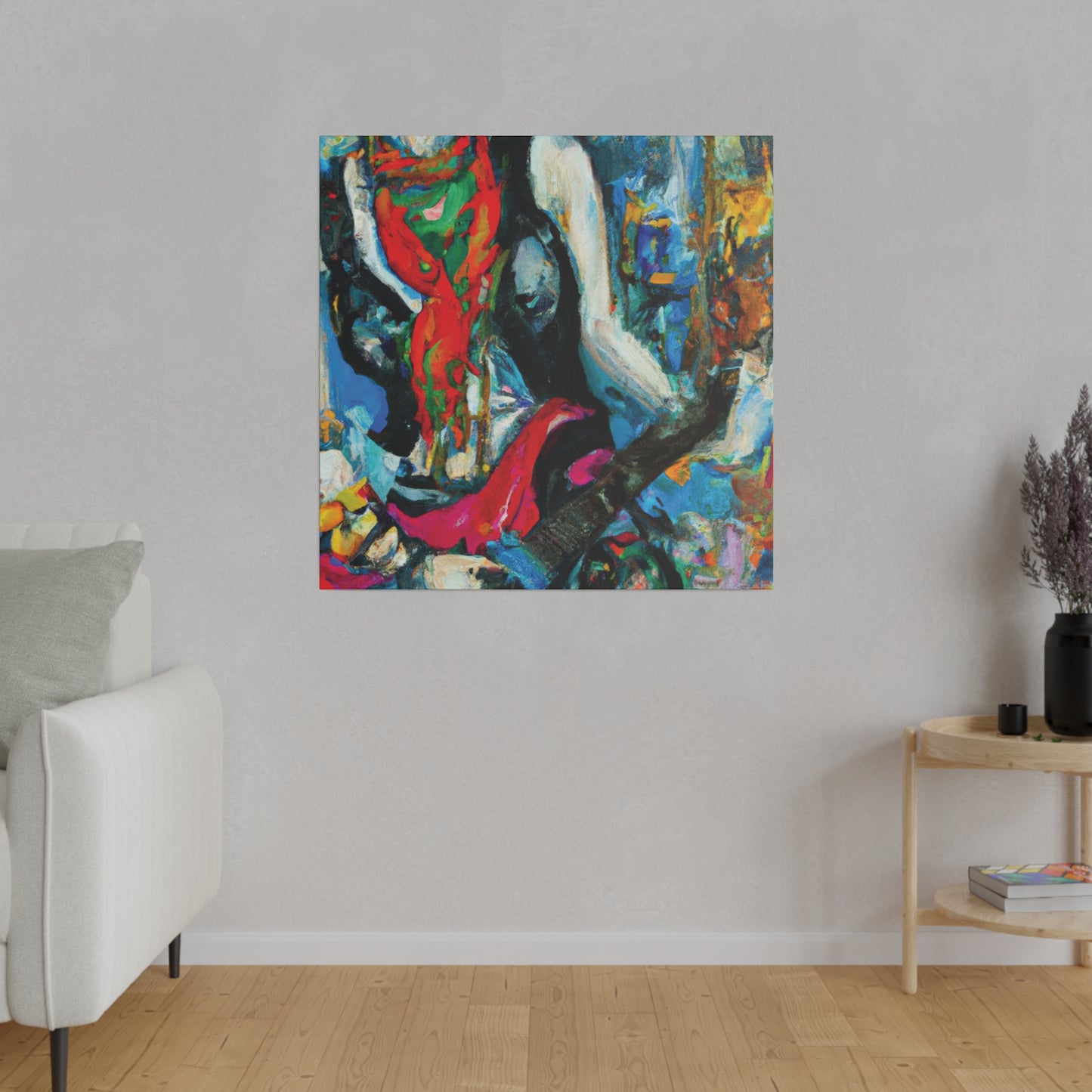 8722E - Rockstar Oil Painting Style Print | Poster | Home Decor | Wall Art | Music Art | Canvas