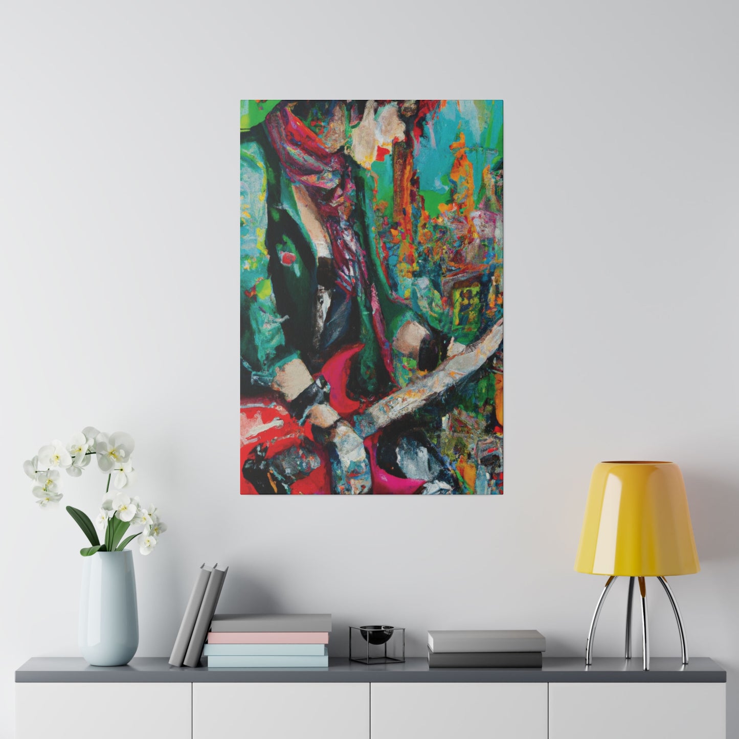 8679Y - Rockstar Oil Painting Style Print | Poster | Home Decor | Wall Art | Music Art | Canvas