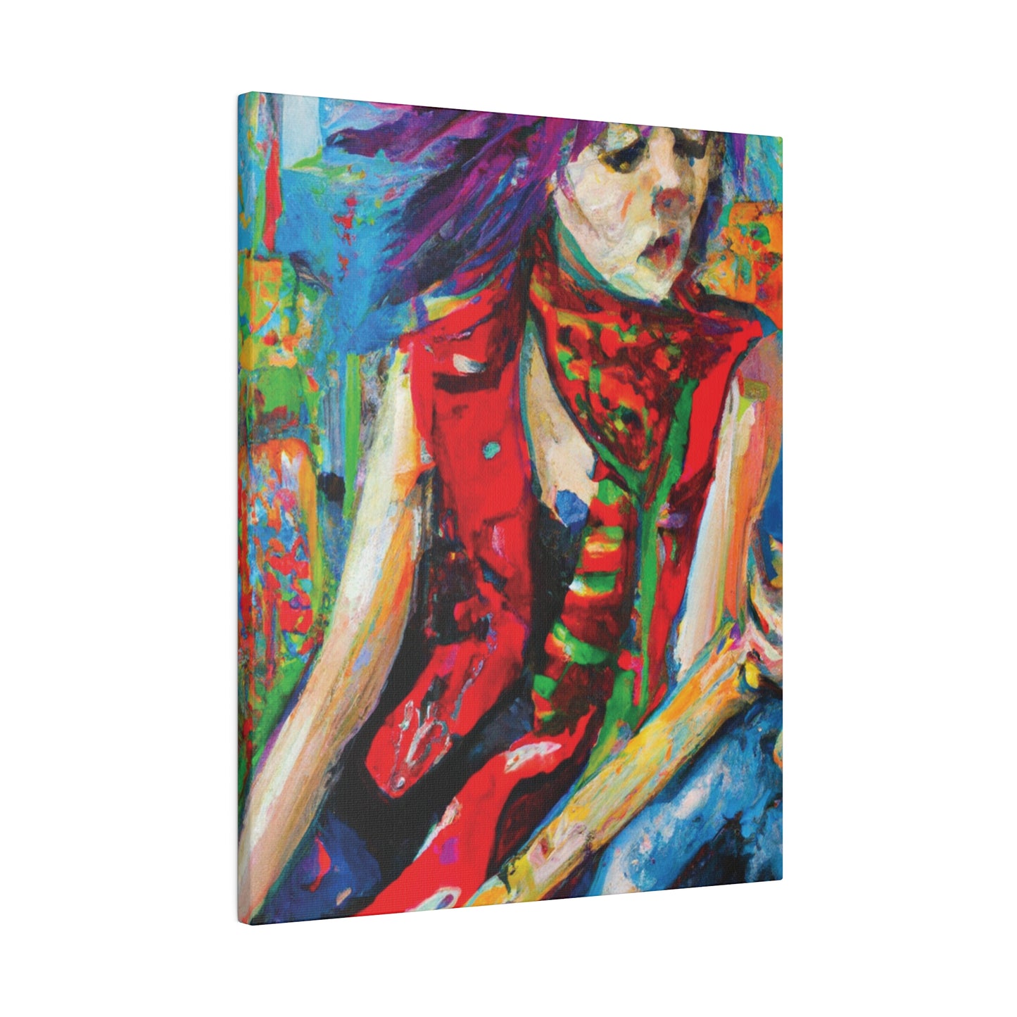 6732Q - Rockstar Oil Painting Style Print | Poster | Home Decor | Wall Art | Music Art | Canvas