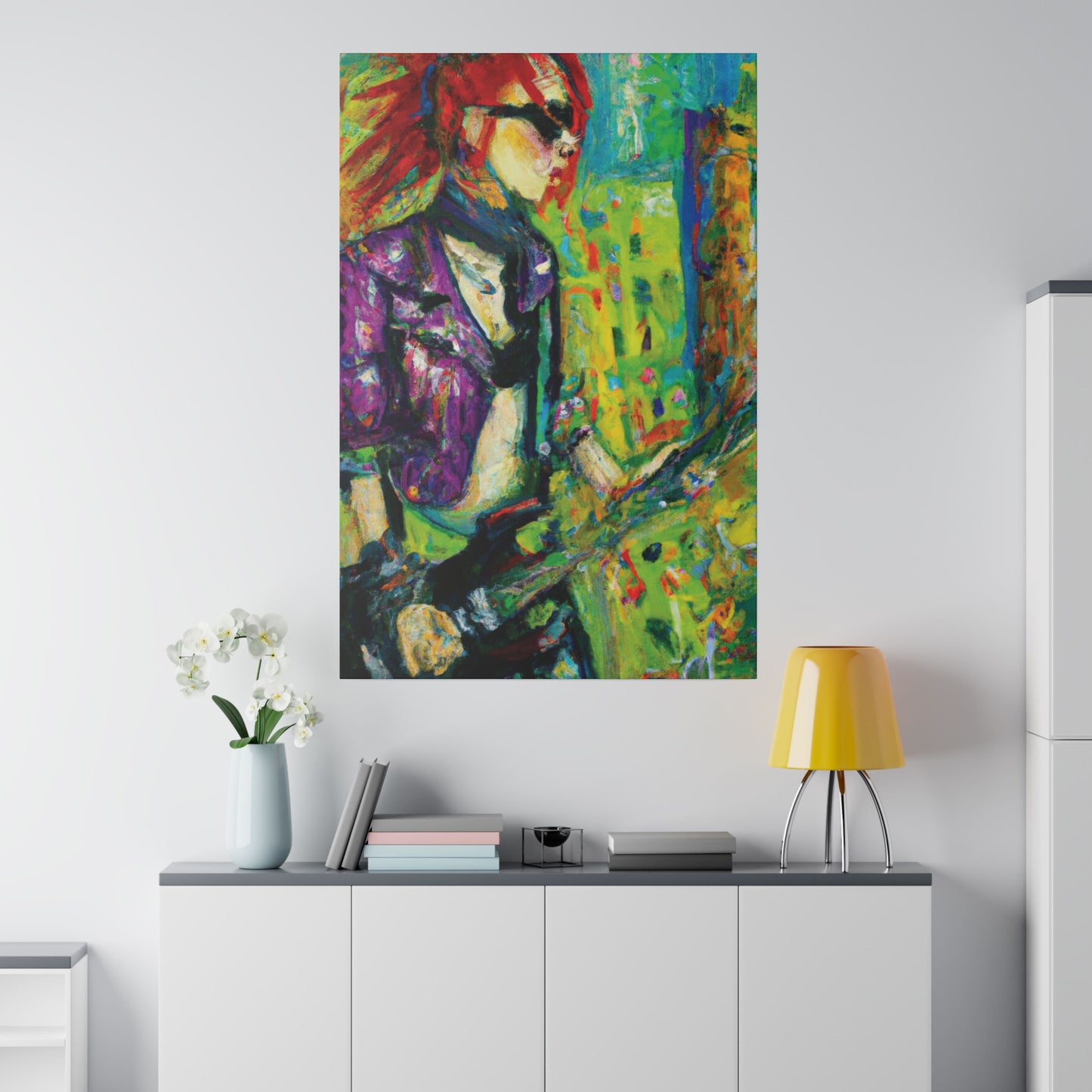 6657U - Rockstar Oil Painting Style Print | Poster | Home Decor | Wall Art | Music Art | Canvas