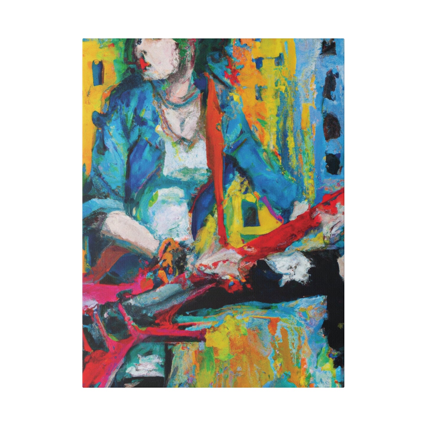 845K - Rockstar Oil Painting Style Print | Poster | Home Decor | Wall Art | Music Art | Canvas