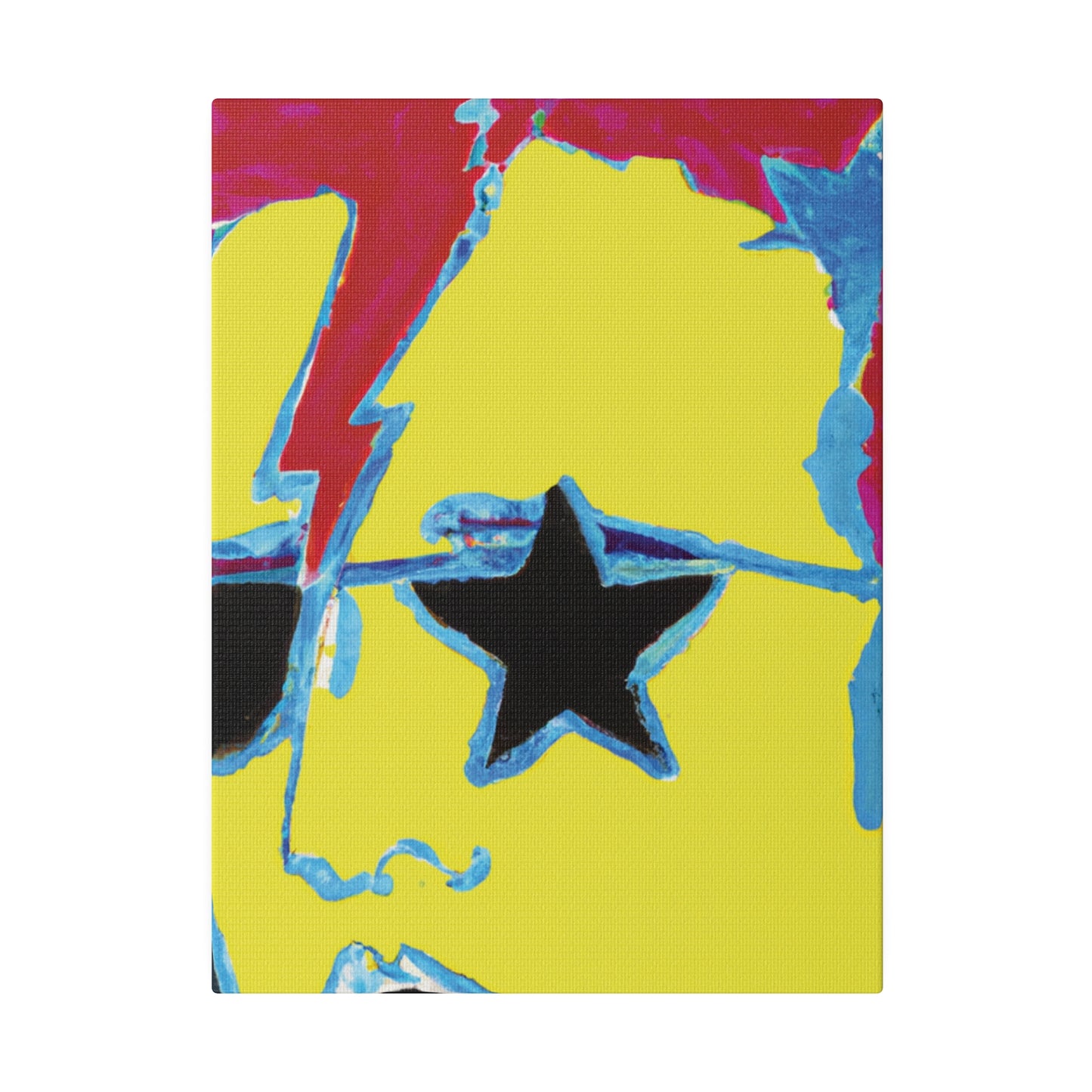 1454X - Rockstar Painting Print | Face | Abstract | Poster | Home Decor | Wall Art | Music Art | Canvas