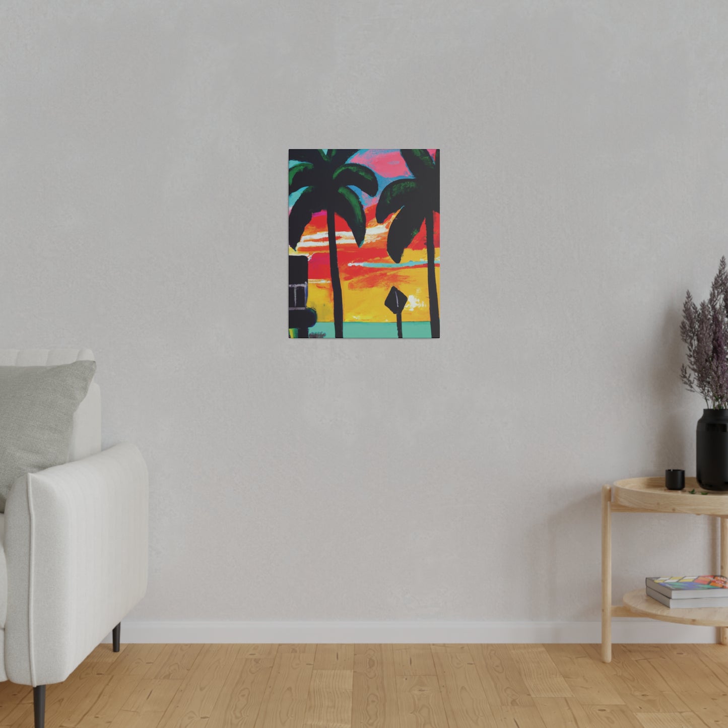 9346Y - Miami Beach Sunset Painting Print | Miami | Beach | Sunset | Poster | Home Decor | Wall Art | Canvas