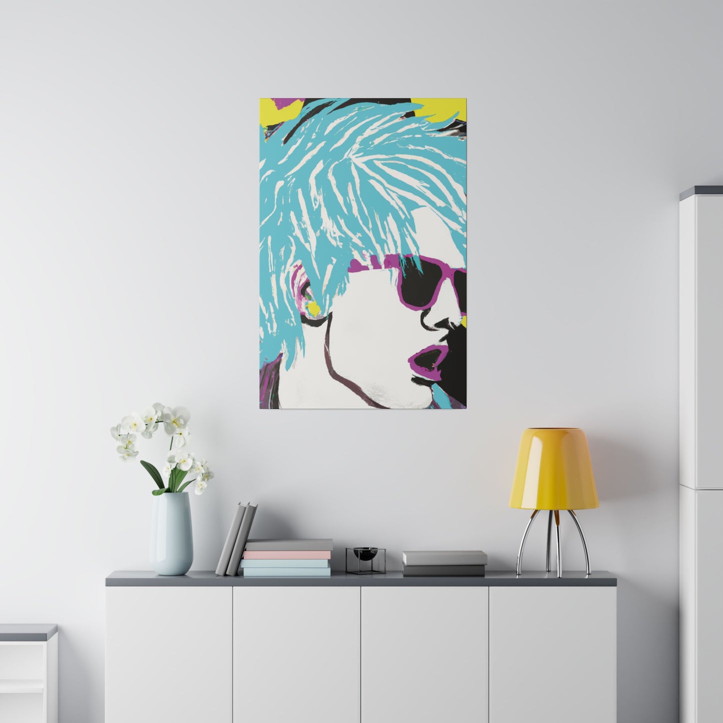 5802P - Rockstar Painting Print | Face | Abstract | Poster | Home Decor | Wall Art | Music Art | Canvas