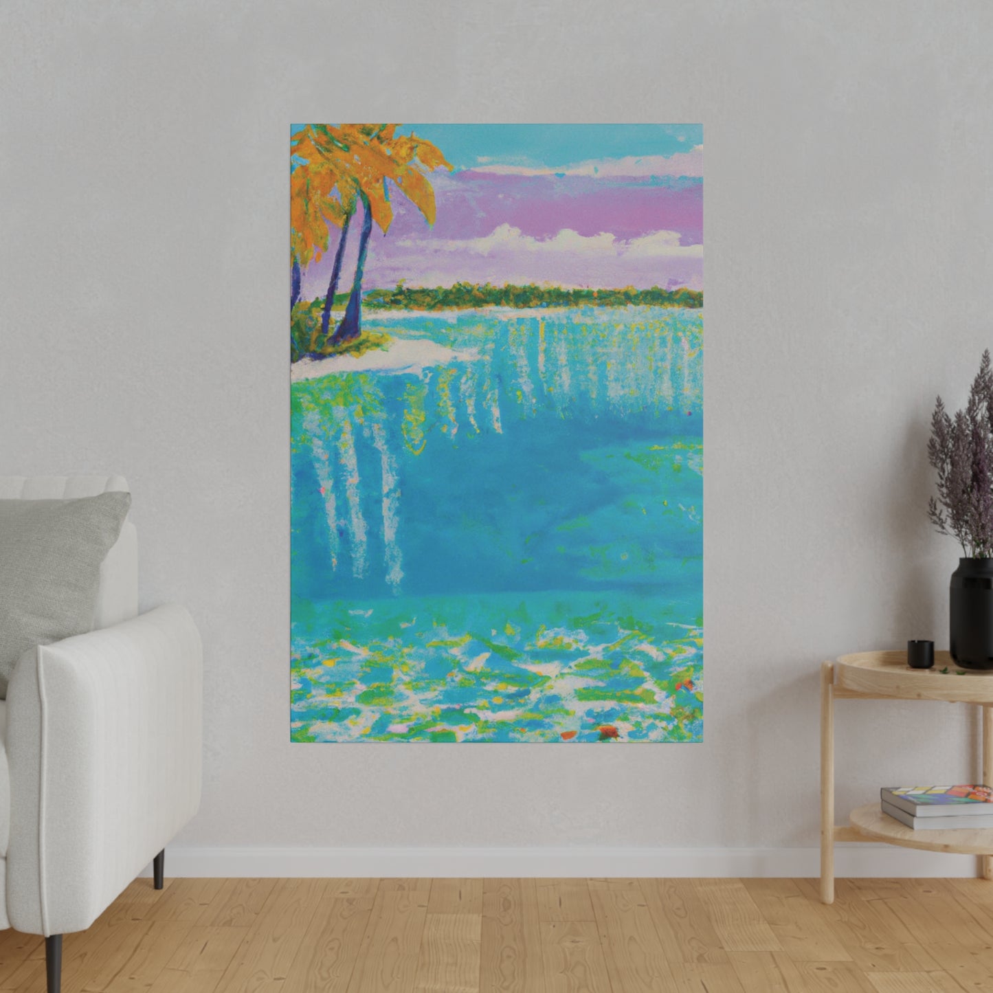 4568K - Bahamas Ocean Painting Print | Bahamas | Ocean | Beach | Poster | Home Decor | Wall Art | Canvas