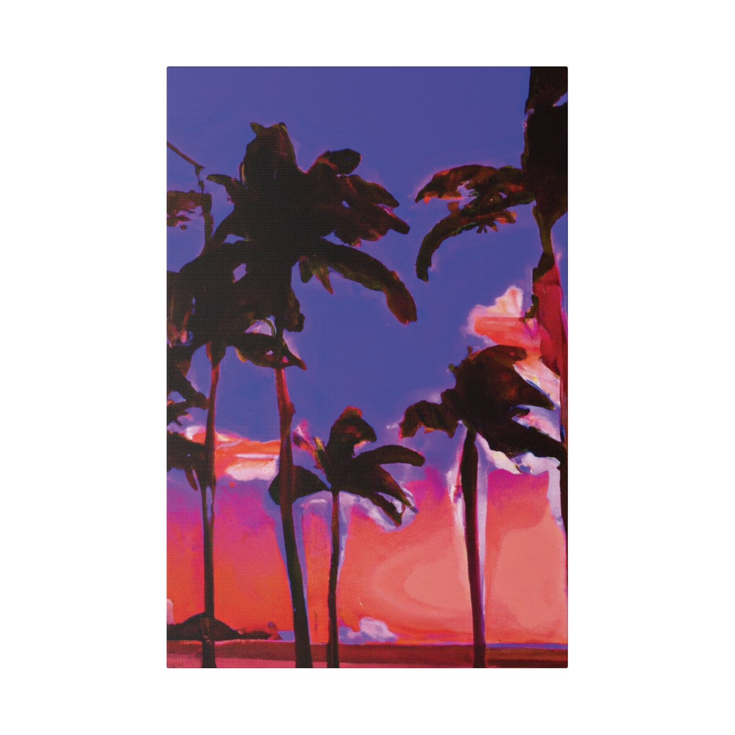 1387K - Miami Beach Sunset Painting Print | Miami | Beach | Sunset | Poster | Home Decor | Wall Art | Canvas