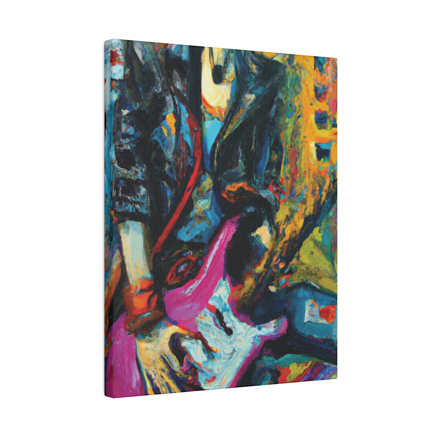 6873X - Rockstar Oil Painting Style Print | Poster | Home Decor | Wall Art | Music Art | Canvas