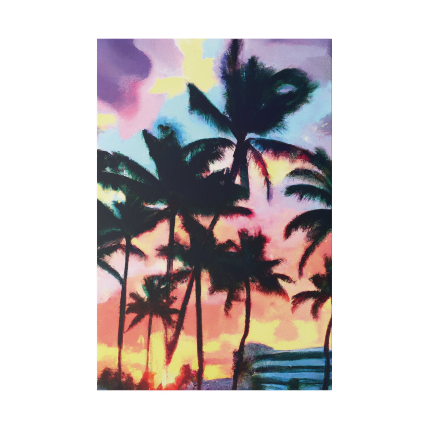 5231V - Miami Beach Sunset Painting Print | Miami | Beach | Sunset | Poster | Home Decor | Wall Art | Canvas