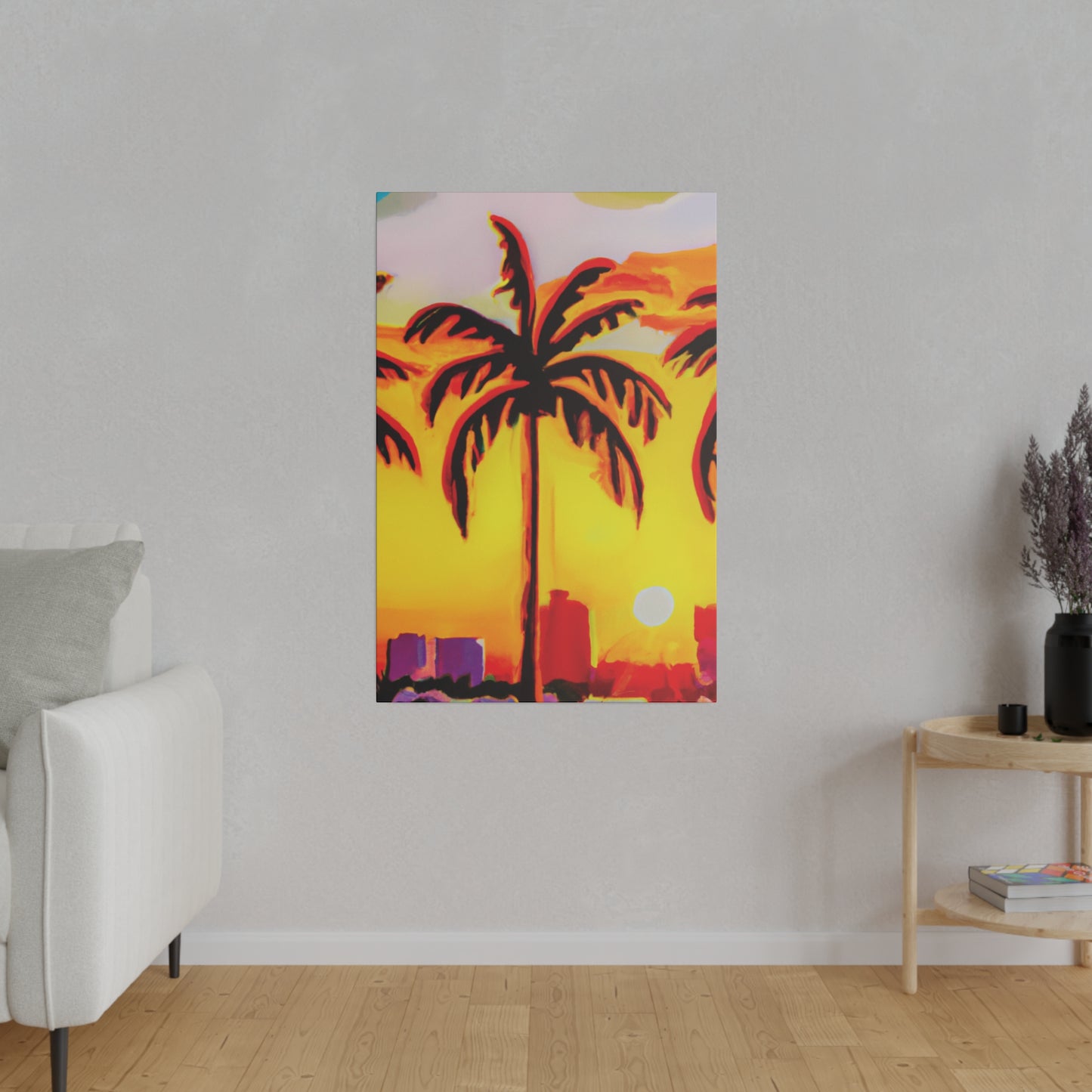 6539T - Miami Beach Sunset Painting Print | Miami | Beach | Sunset | Poster | Home Decor | Wall Art | Canvas