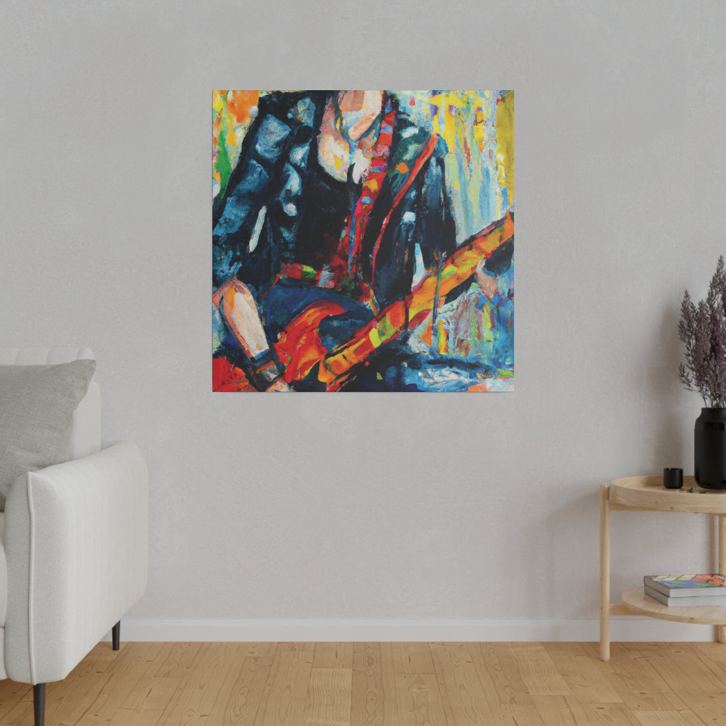 4573T - Rockstar Oil Painting Style Print | Poster | Home Decor | Wall Art | Music Art | Canvas