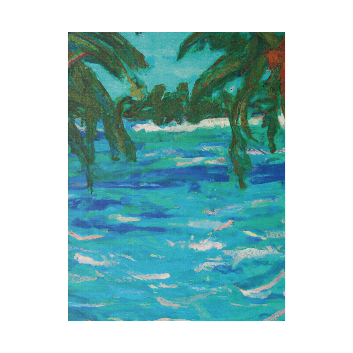 7482U - Bahamas Ocean Painting Print | Bahamas | Ocean | Beach | Poster | Home Decor | Wall Art | Canvas