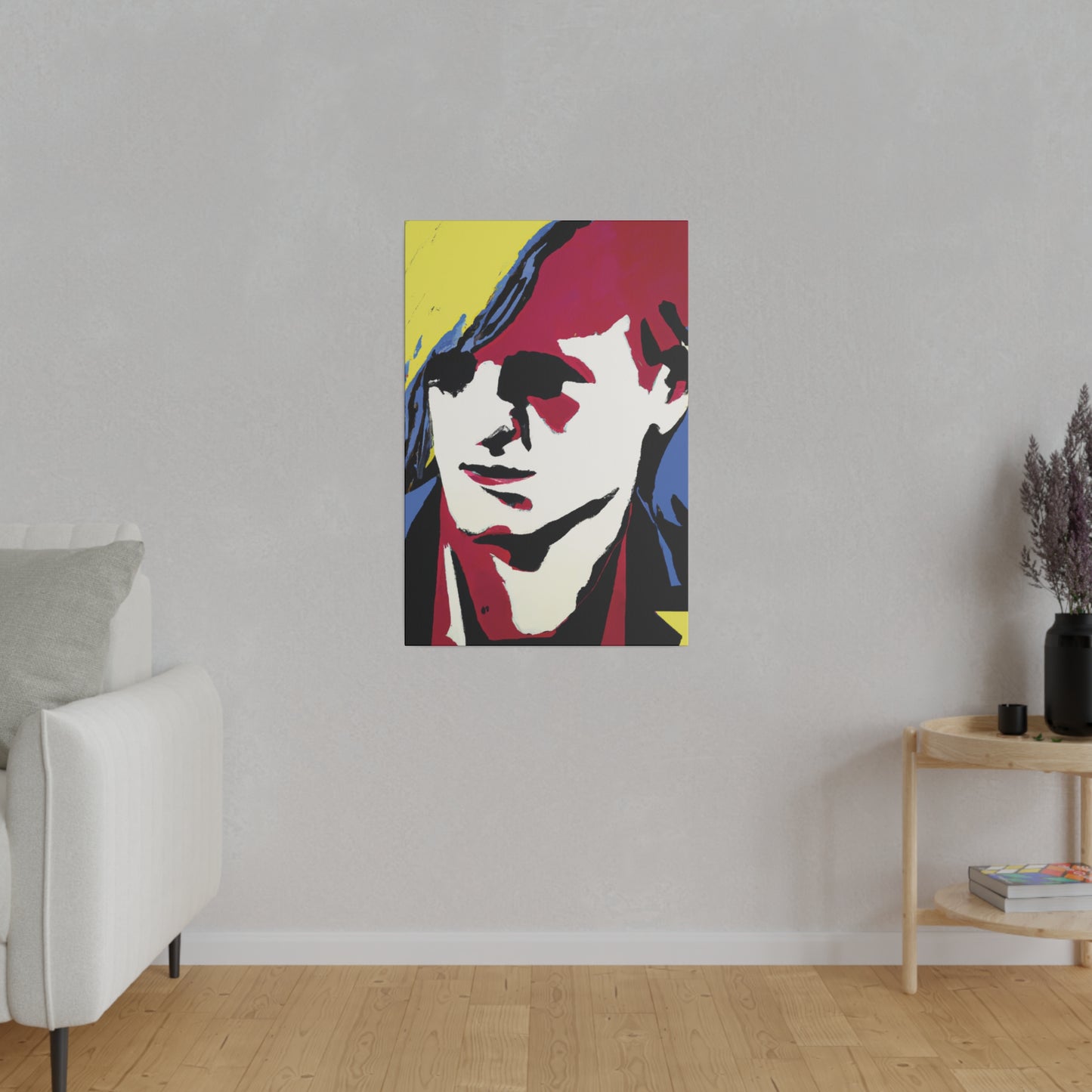 8246E - Rockstar Painting Print | Face | Abstract | Poster | Home Decor | Wall Art | Music Art | Canvas