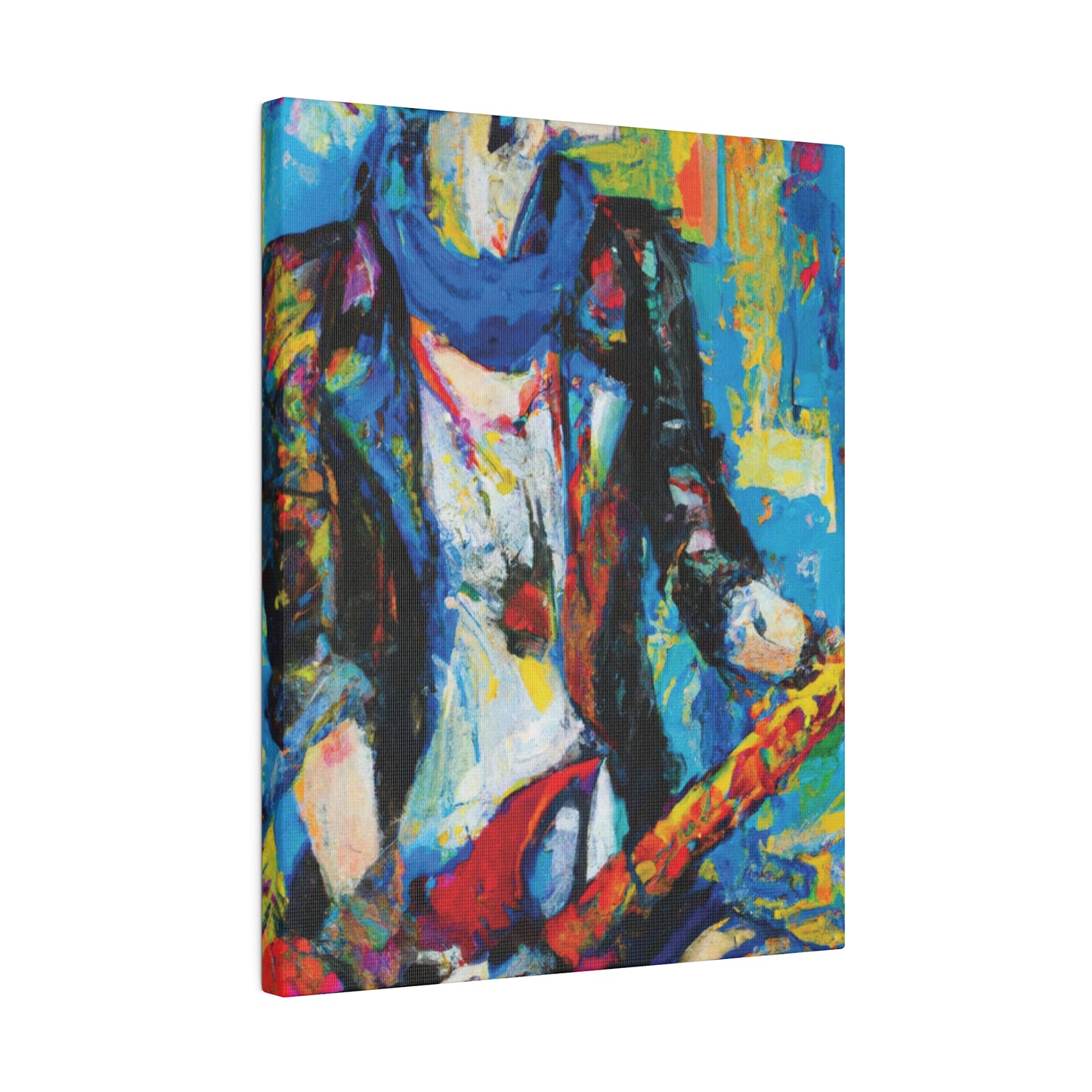 2583Q - Rockstar Oil Painting Style Print | Poster | Home Decor | Wall Art | Music Art | Canvas