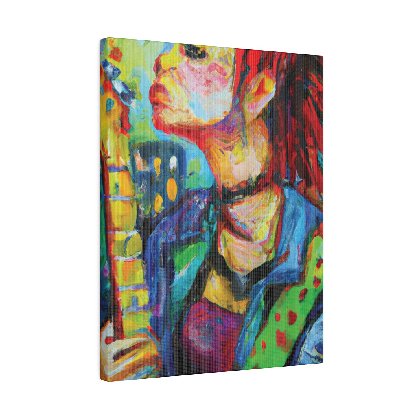 4898X - Rockstar Oil Painting Style Print | Poster | Home Decor | Wall Art | Music Art | Canvas