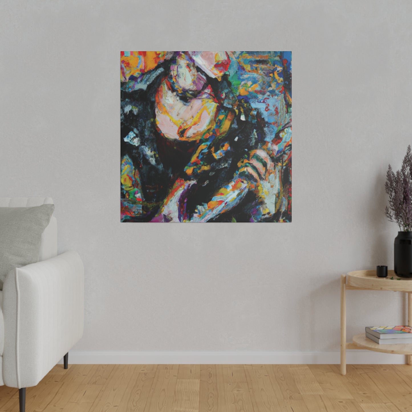 2106T - Rockstar Oil Painting Style Print | Poster | Home Decor | Wall Art | Music Art | Canvas