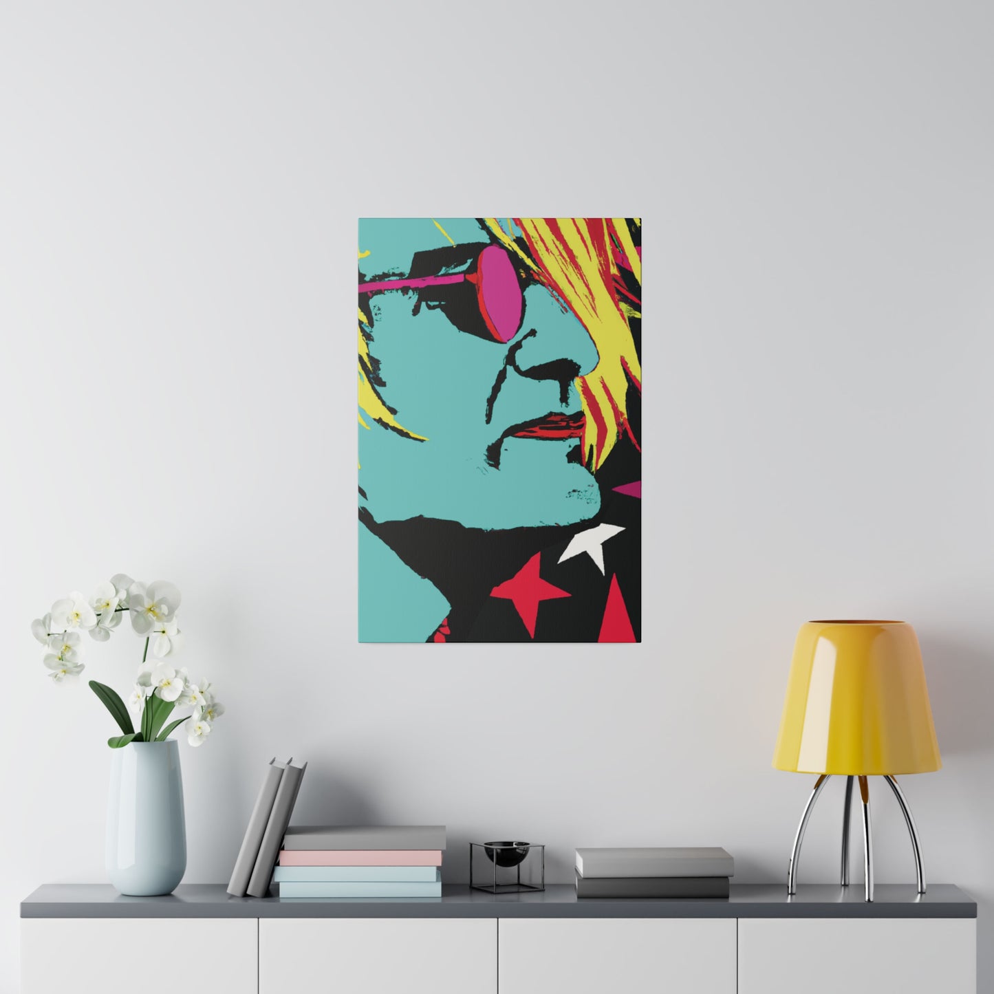 9486Q - Rockstar Painting Print | Face | Abstract | Poster | Home Decor | Wall Art | Music Art | Canvas