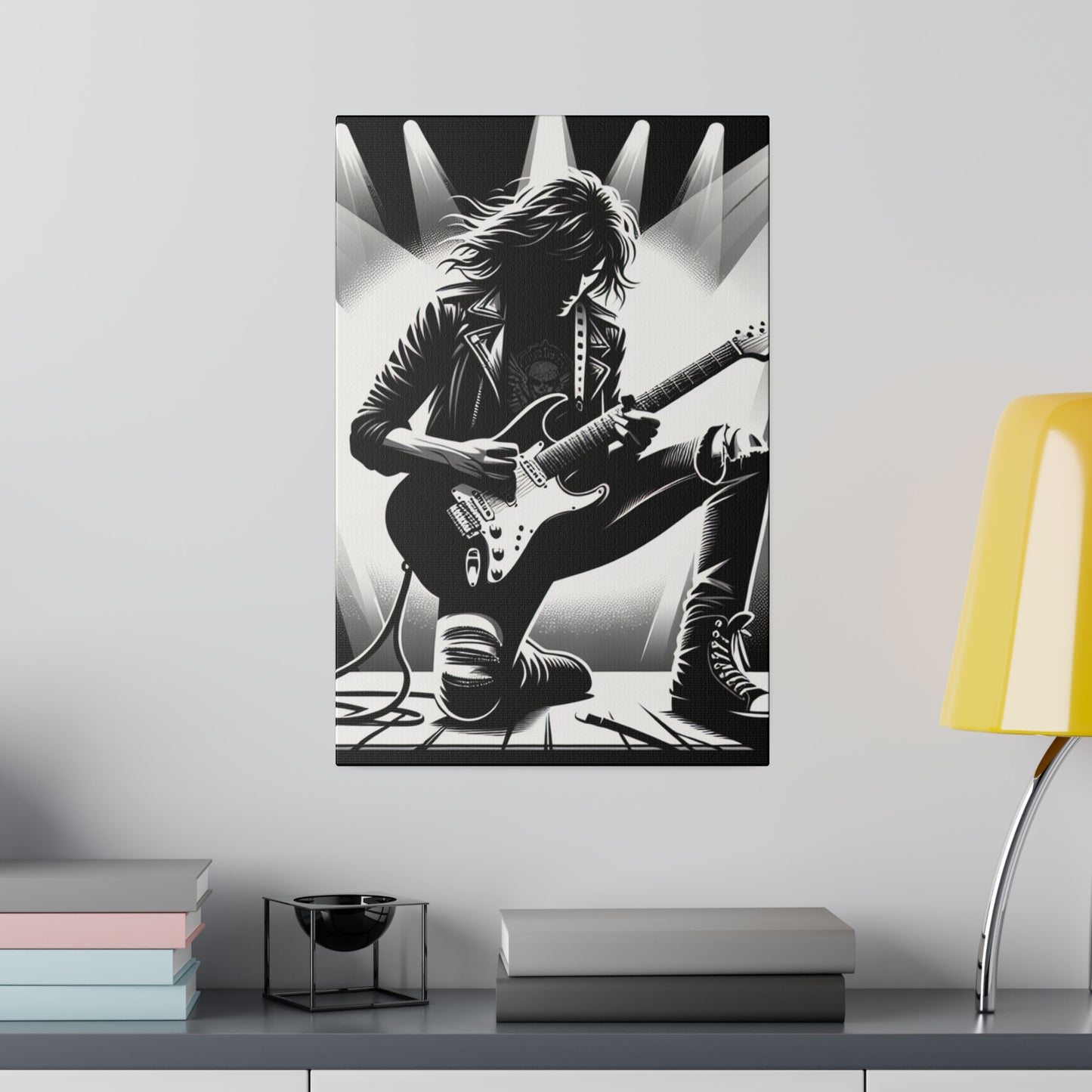 6789K - music art work, rockstar gifts, musician gift ideas, guitar art work, guitar artwork, guitar wall art canvas, playing guitar, decor