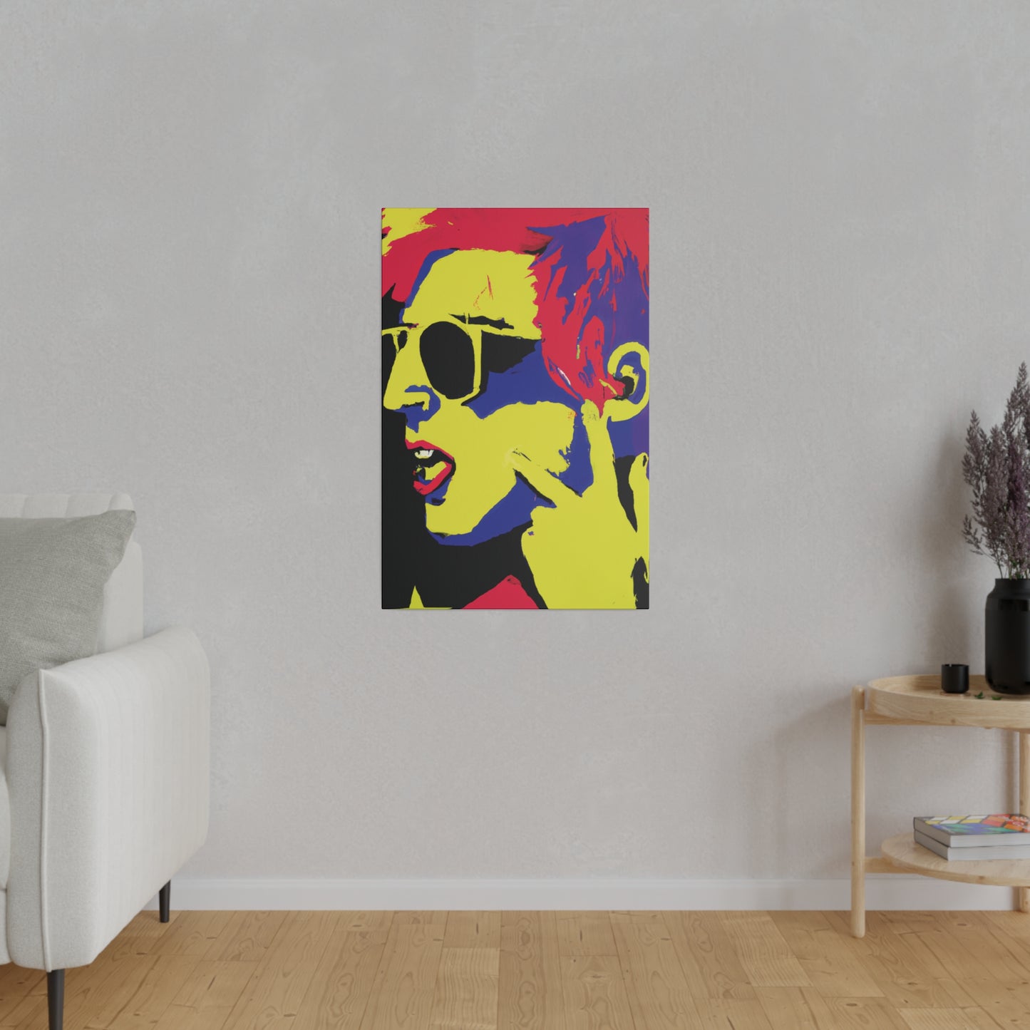 8776P - Rockstar Painting Print | Face | Abstract | Poster | Home Decor | Wall Art | Music Art | Canvas