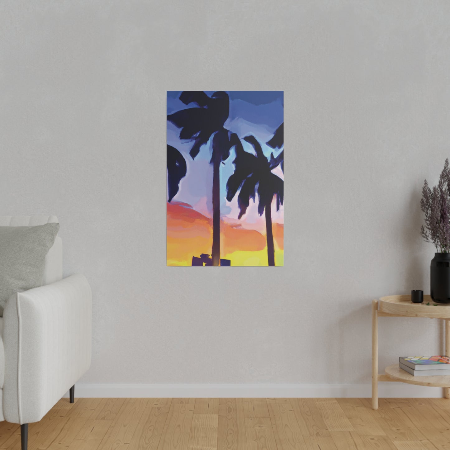 8208A - Miami Beach Sunset Painting Print | Miami | Beach | Sunset | Poster | Home Decor | Wall Art | Canvas