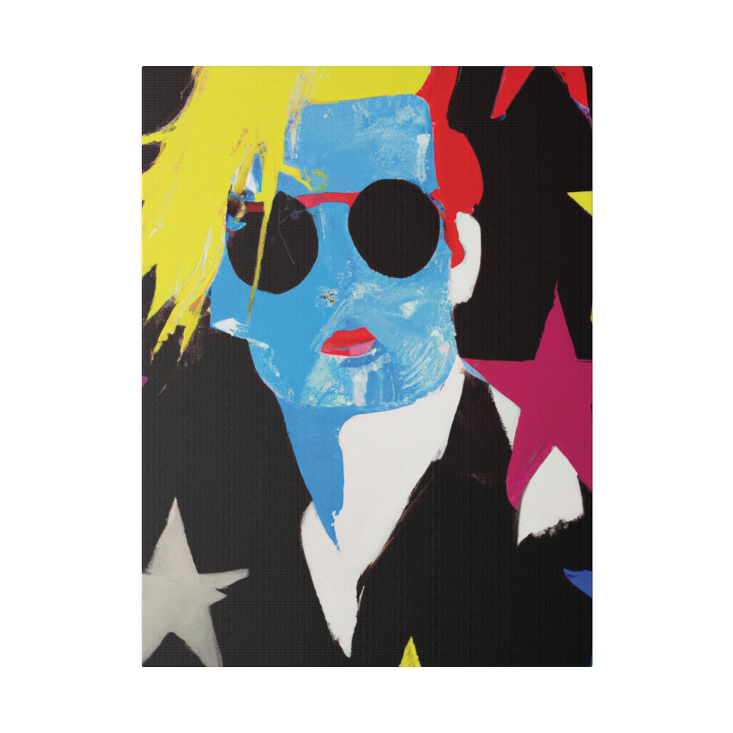 9993U - Rockstar Painting Print | Face | Abstract | Poster | Home Decor | Wall Art | Music Art | Canvas