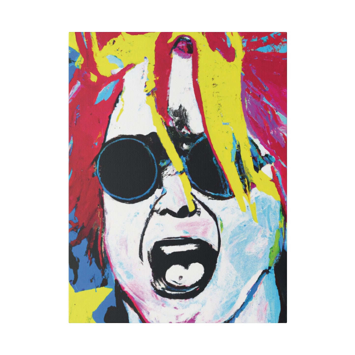 9456X - Rockstar Painting Print | Face | Abstract | Poster | Home Decor | Wall Art | Music Art | Canvas