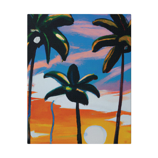 7745G - Miami Beach Sunset Painting Print | Miami | Beach | Sunset | Poster | Home Decor | Wall Art | Canvas