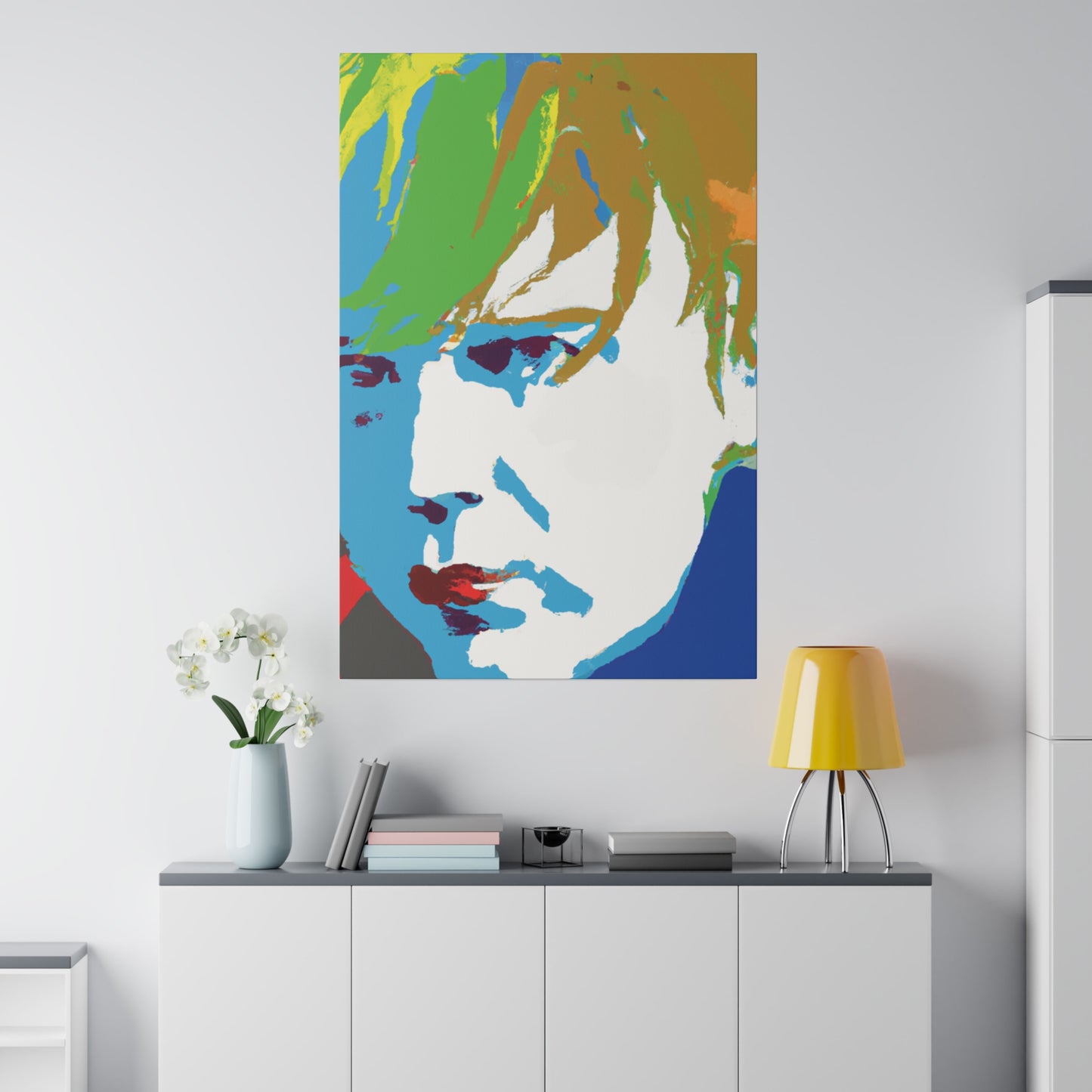 2179J - Rockstar Painting Print | Face | Abstract | Poster | Home Decor | Wall Art | Music Art | Canvas