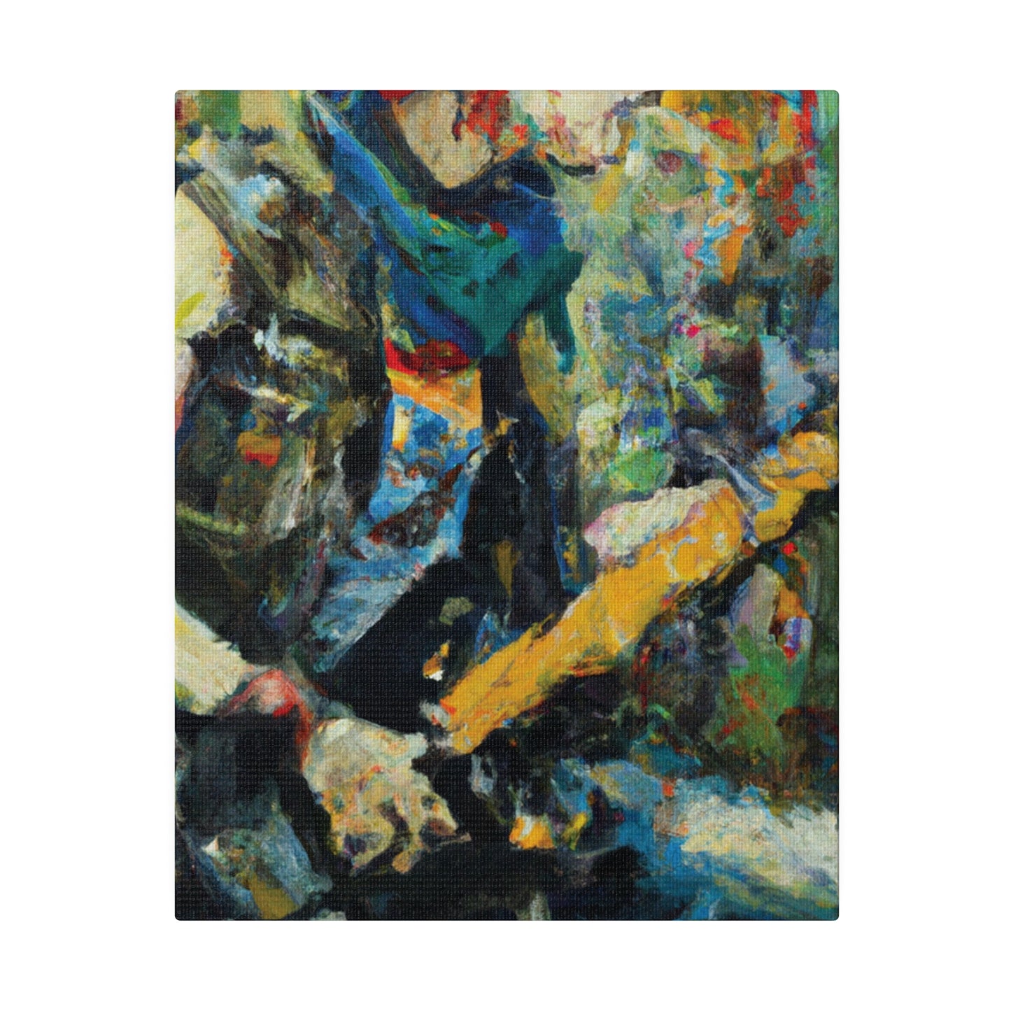 3758W - Rockstar Oil Painting Style Print | Poster | Home Decor | Wall Art | Music Art | Canvas