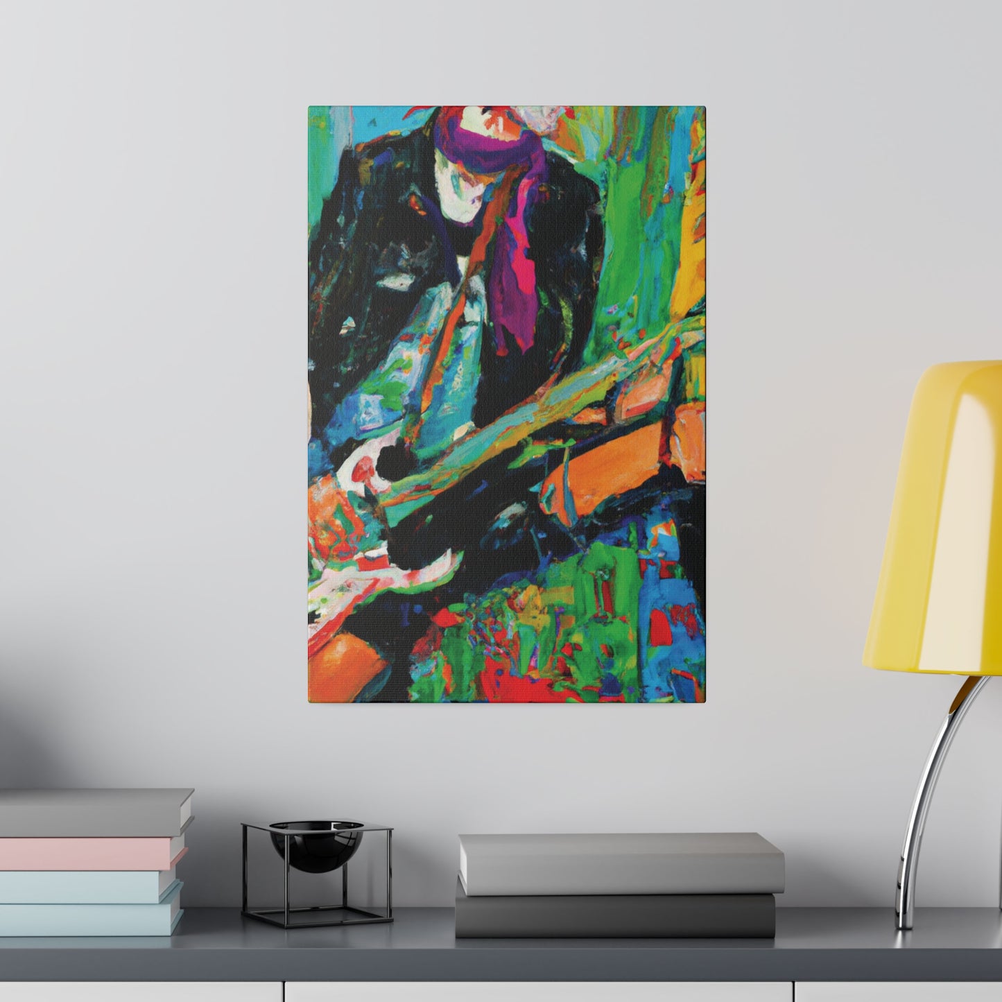 6595X - Rockstar Oil Painting Style Print | Poster | Home Decor | Wall Art | Music Art | Canvas