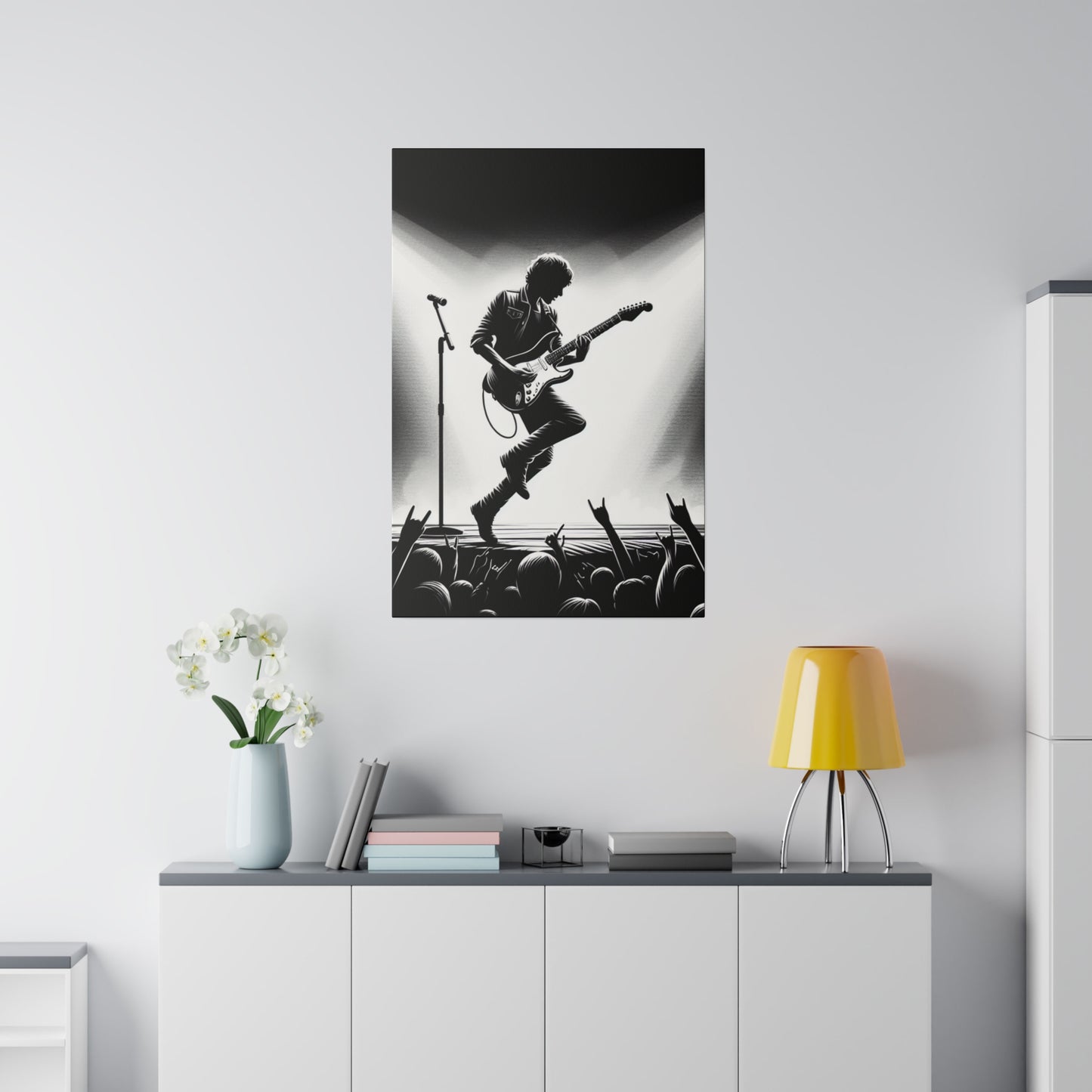 5472J - music art work, rockstar gifts, musician gift ideas, guitar art work, guitar artwork, guitar wall art canvas, playing guitar, decor