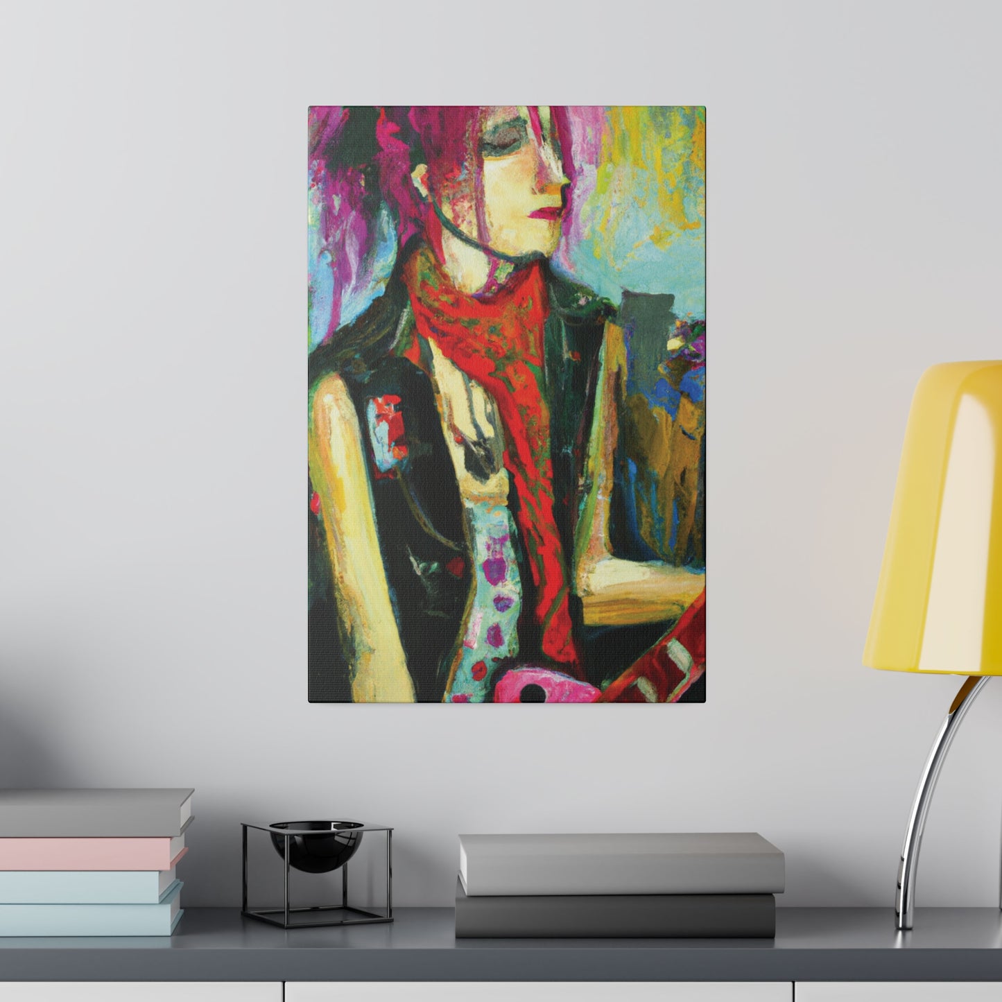 9141P - Rockstar Oil Painting Style Print | Poster | Home Decor | Wall Art | Music Art | Canvas