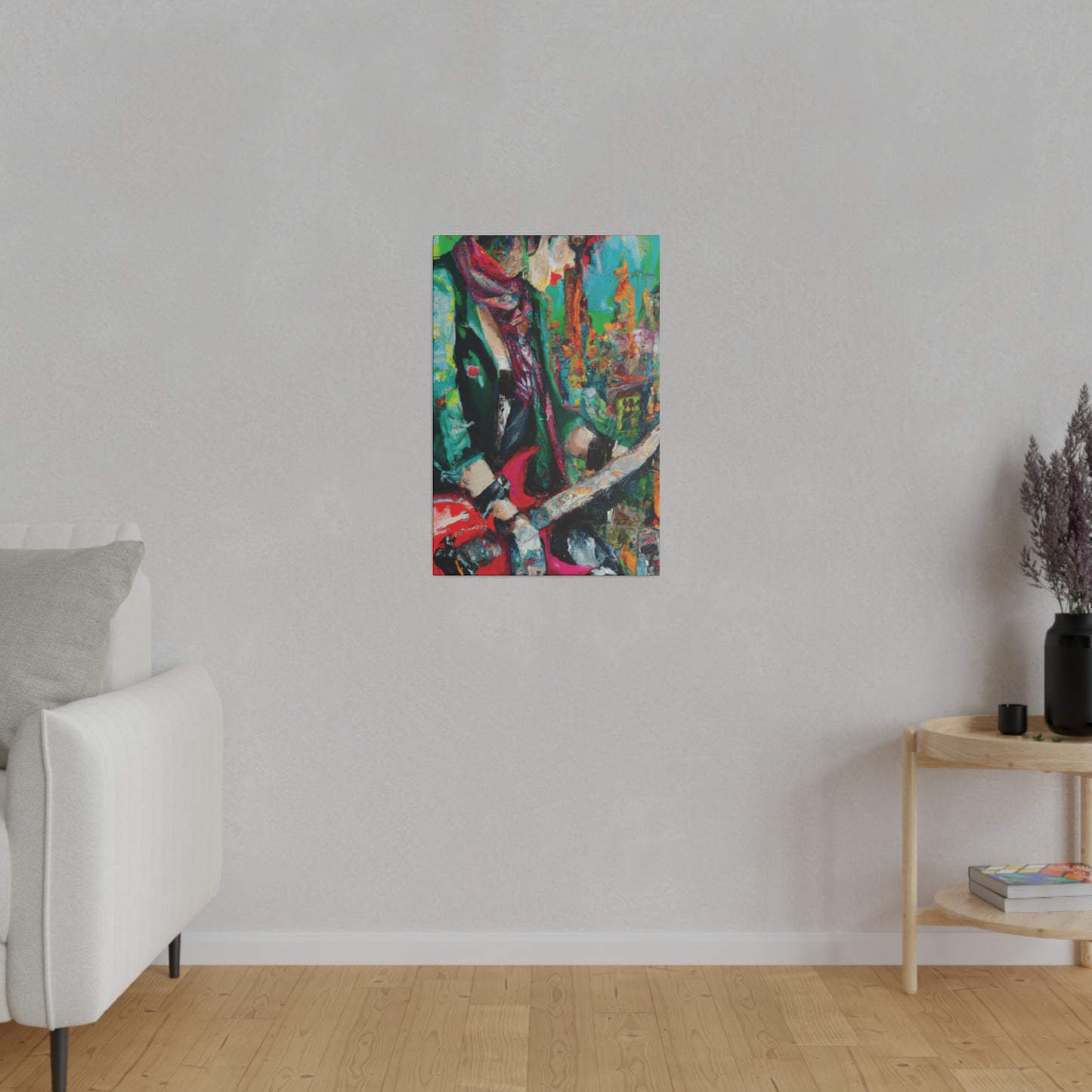 8679Y - Rockstar Oil Painting Style Print | Poster | Home Decor | Wall Art | Music Art | Canvas
