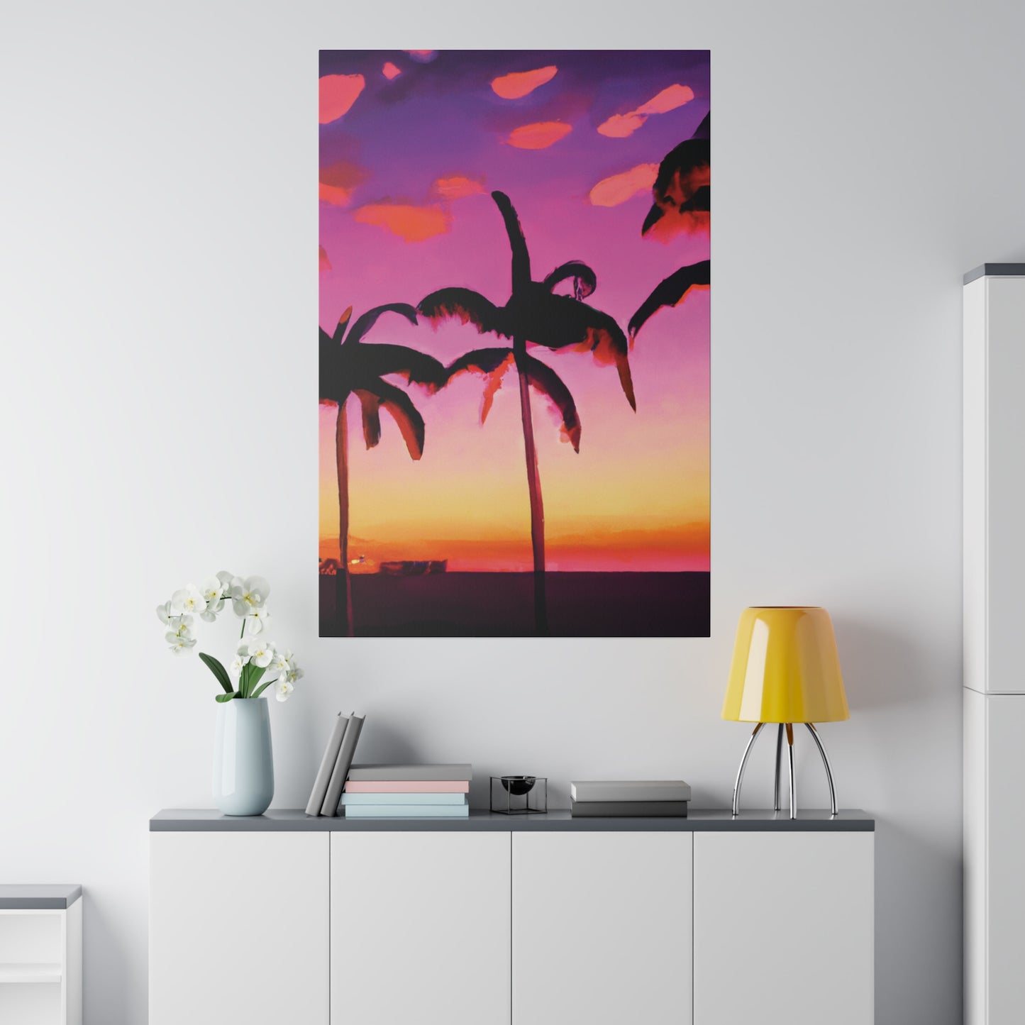 5426A - Miami Beach Sunset Painting Print | Miami | Beach | Sunset | Poster | Home Decor | Wall Art | Canvas