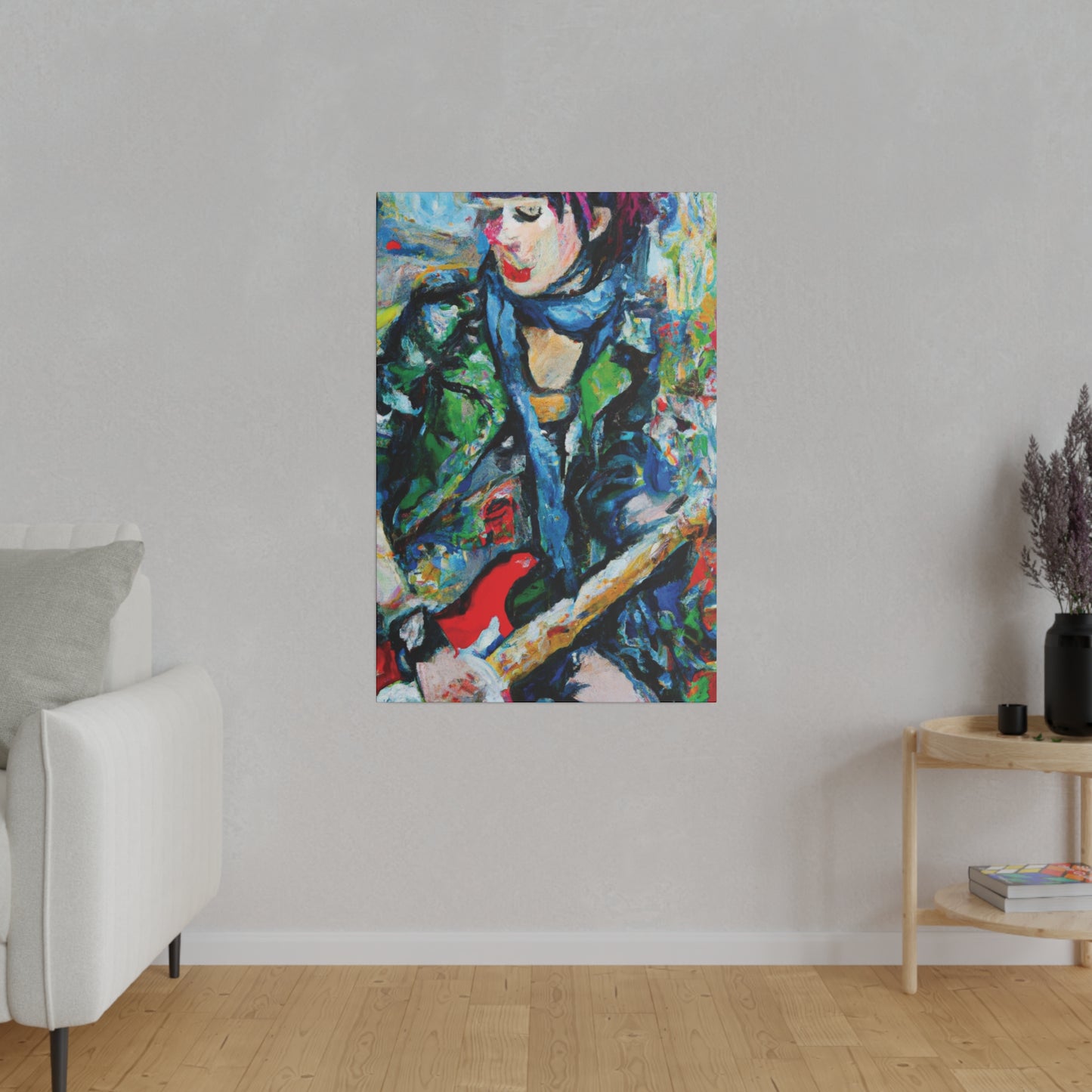 7452C - Rockstar Oil Painting Style Print | Poster | Home Decor | Wall Art | Music Art | Canvas