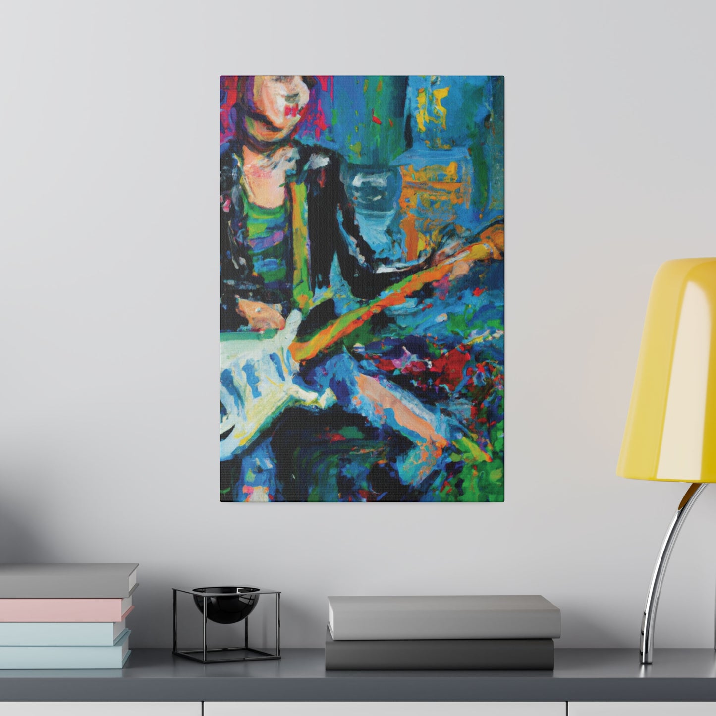 6774A - Rockstar Oil Painting Style Print | Poster | Home Decor | Wall Art | Music Art | Canvas