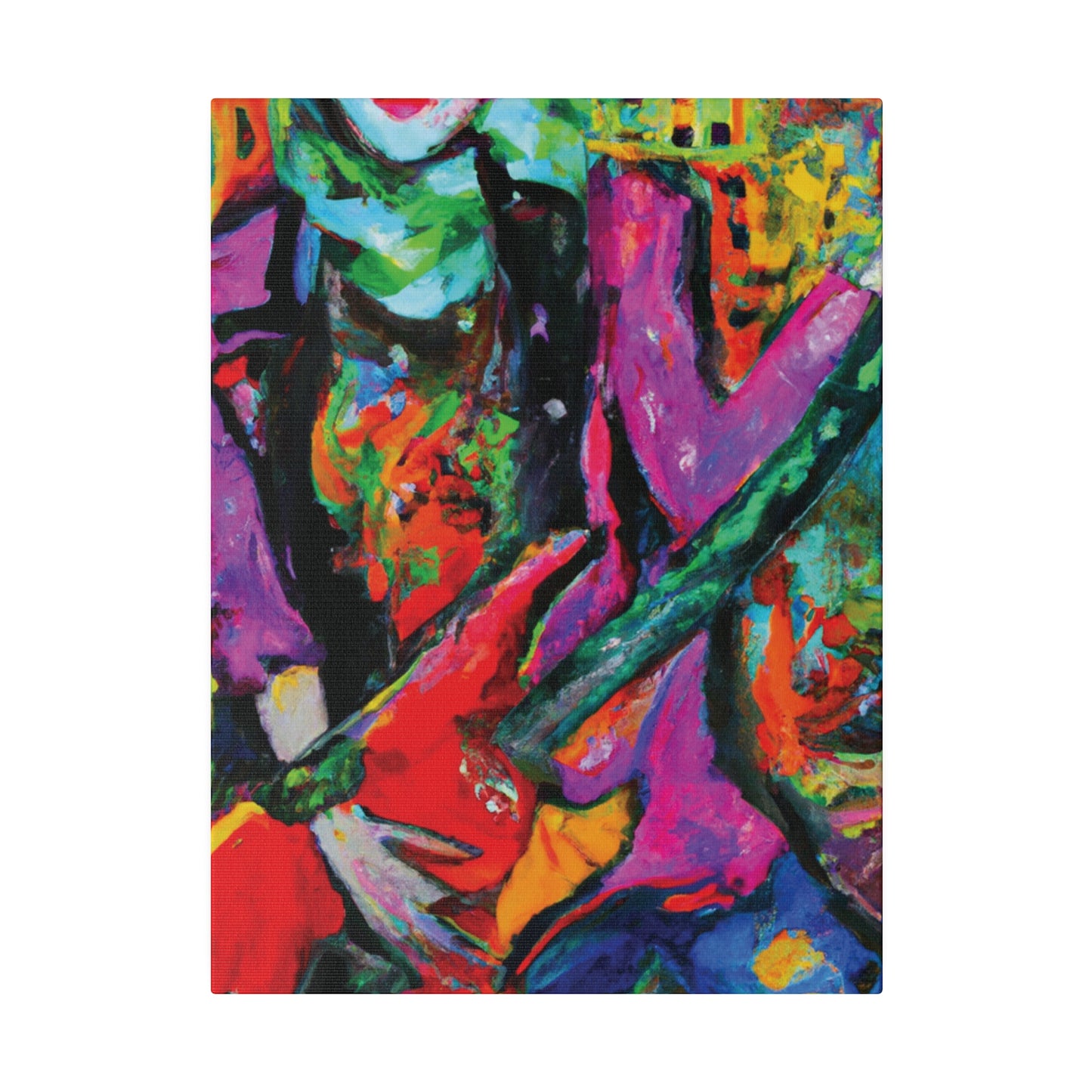 3861D - Rockstar Oil Painting Style Print | Poster | Home Decor | Wall Art | Music Art | Canvas
