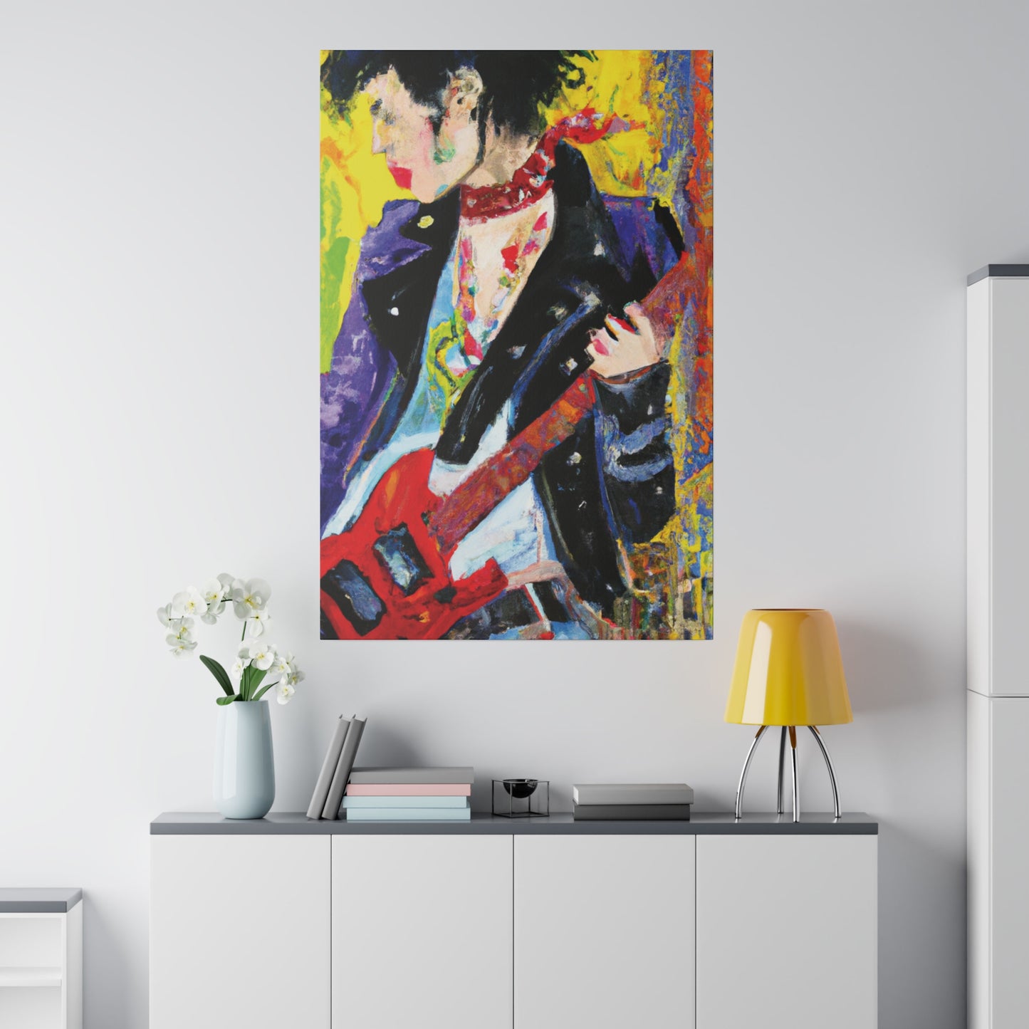 4600X - Rockstar Oil Painting Style Print | Poster | Home Decor | Wall Art | Music Art | Canvas