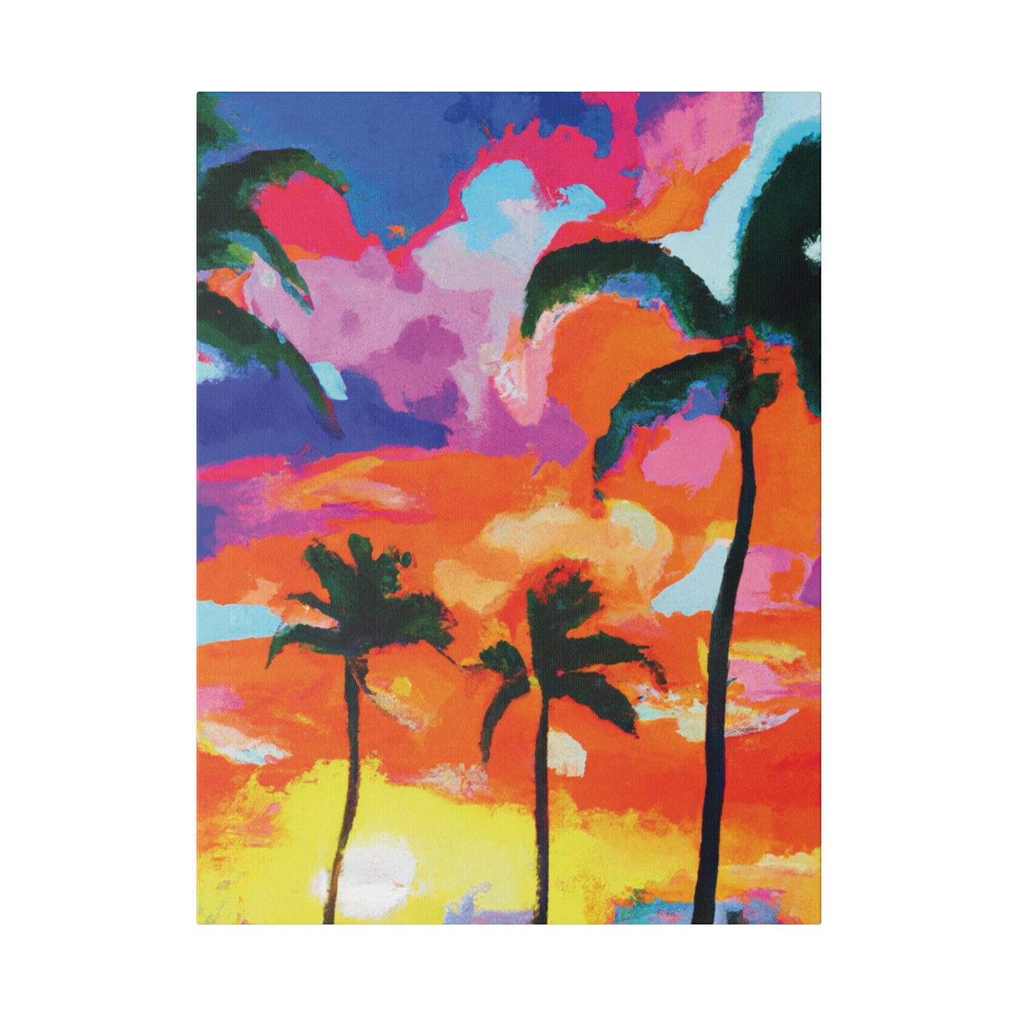 8579F - Miami Beach Sunset Painting Print | Miami | Beach | Sunset | Poster | Home Decor | Wall Art | Canvas