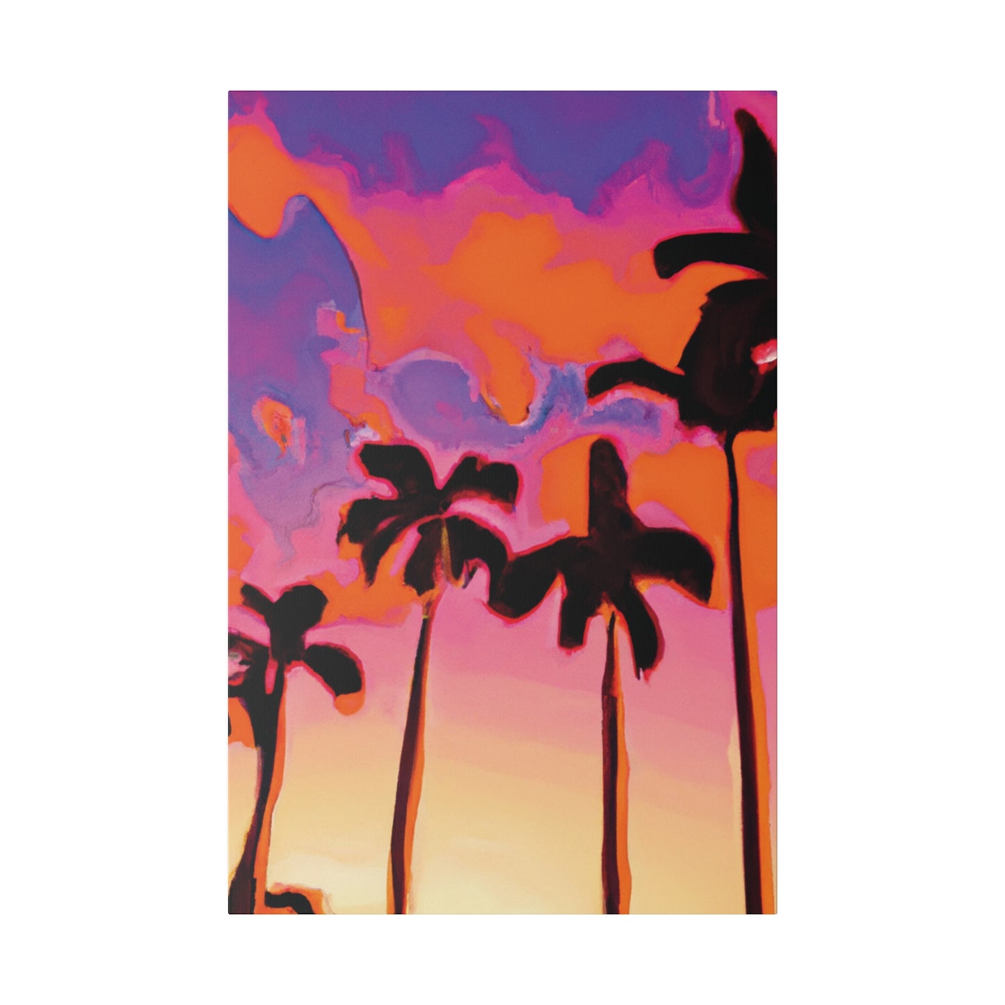 7182U - Miami Beach Sunset Painting Print | Miami | Beach | Sunset | Poster | Home Decor | Wall Art | Canvas